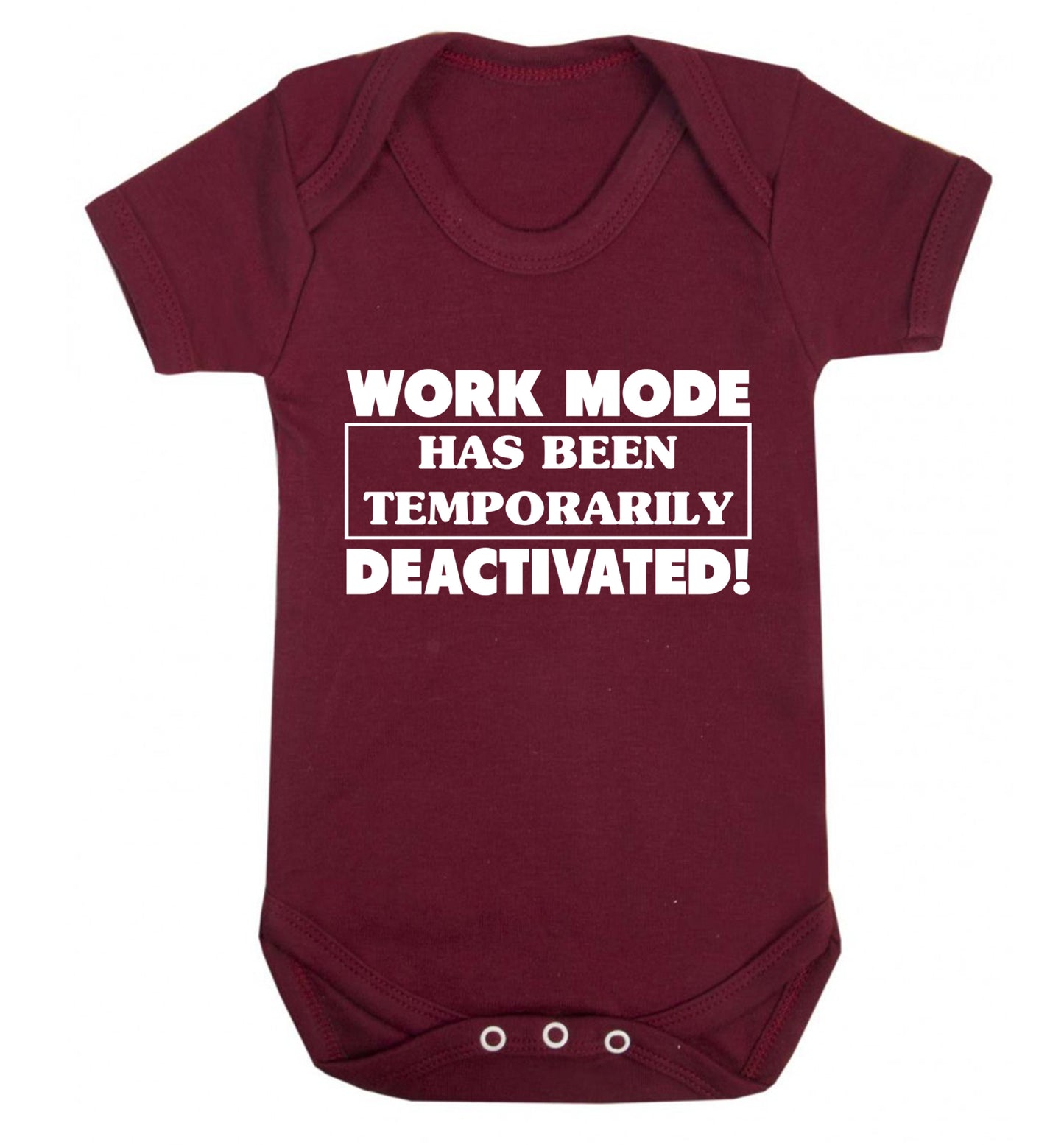 Work mode has now been temporarily deactivated Baby Vest maroon 18-24 months