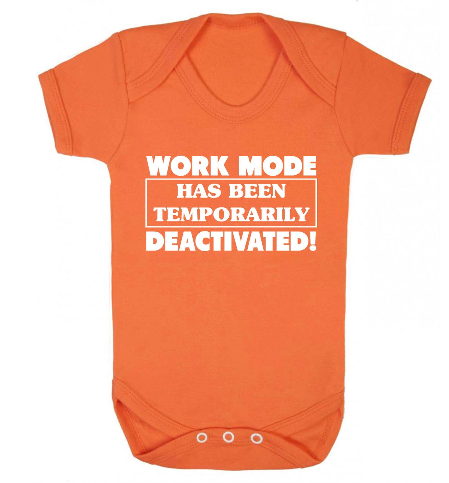 Work mode has now been temporarily deactivated Baby Vest orange 18-24 months