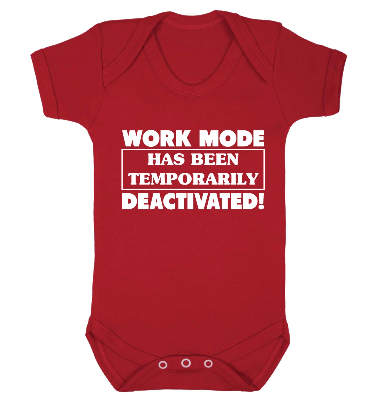 Work mode has now been temporarily deactivated Baby Vest red 18-24 months