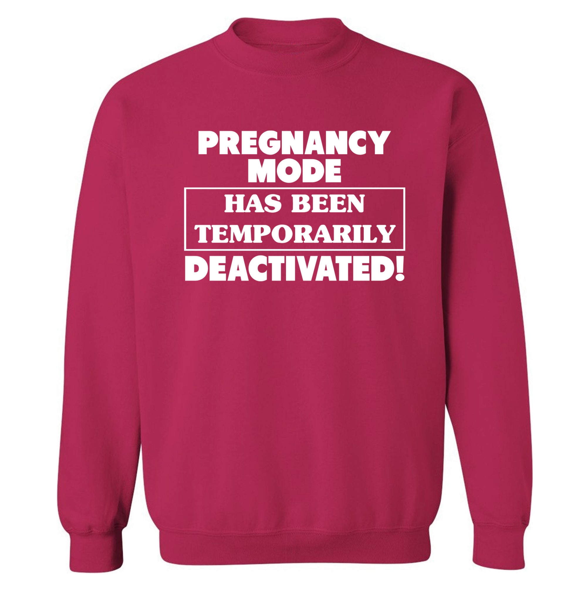 Pregnancy mode has now been temporarily deactivated Adult's unisex pink Sweater 2XL