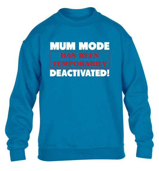 Mum mode has been temporarily deactivated! children's blue sweater 12-13 Years