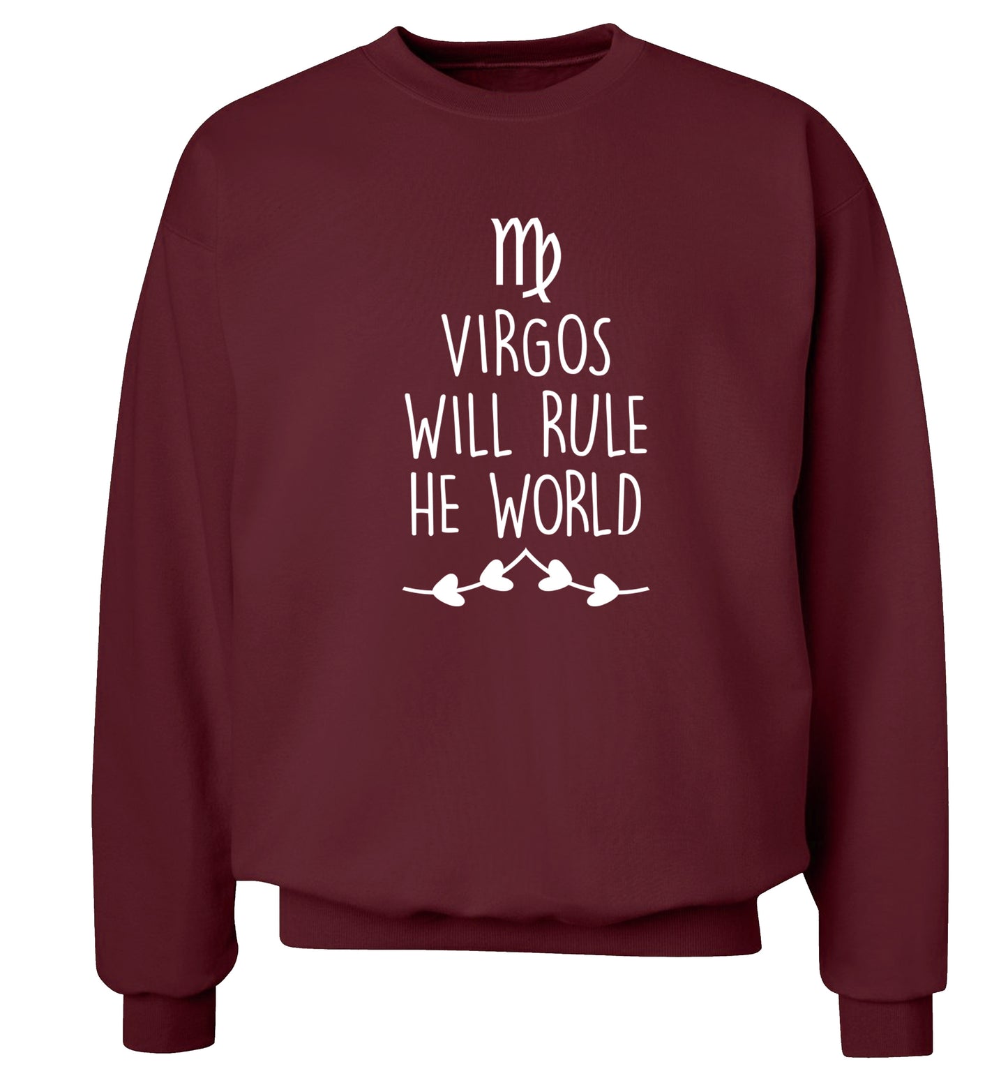 Virgos will rule the world Adult's unisex maroon Sweater 2XL