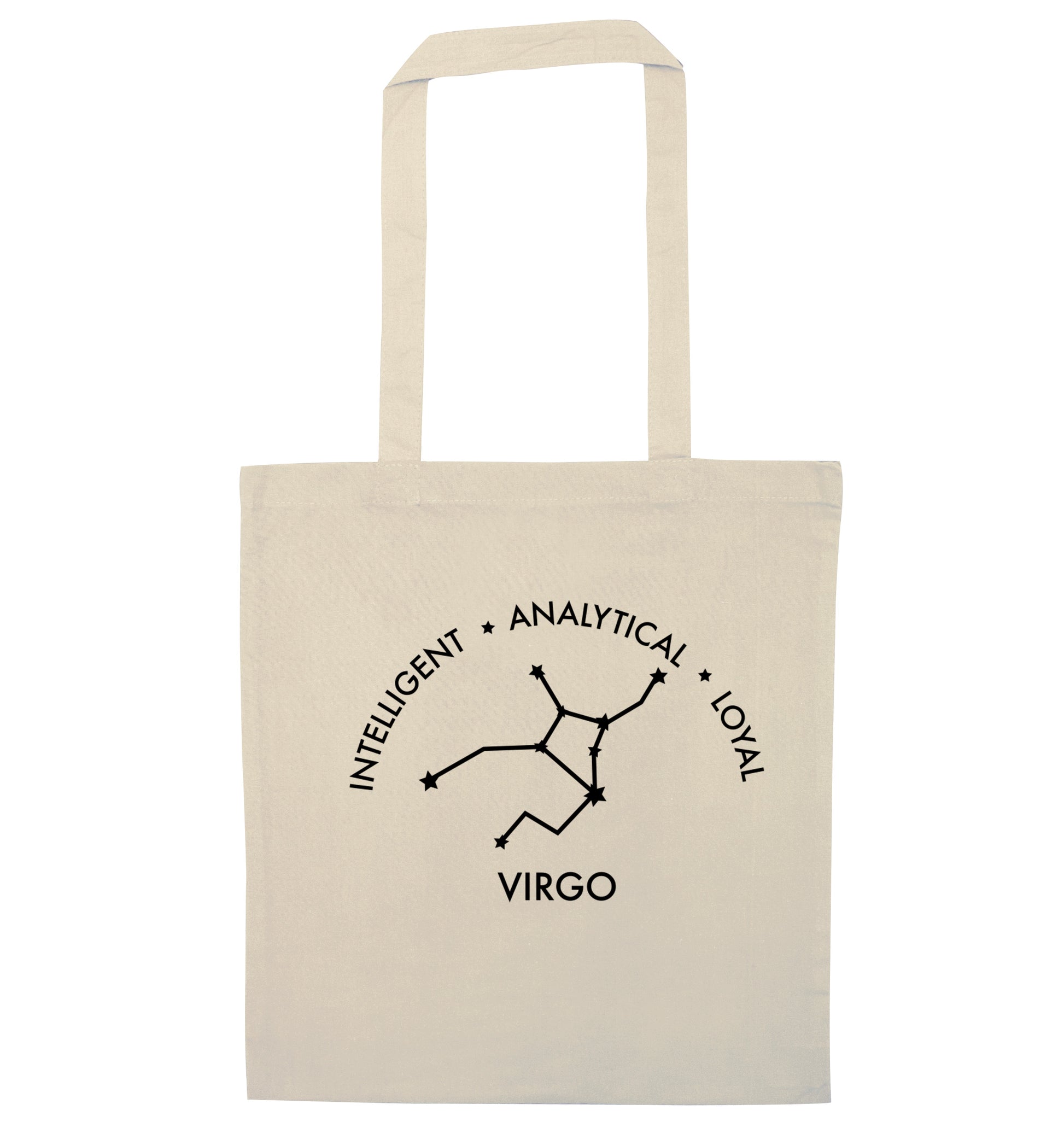 Virgo: Intelligent, Analytical, Loyal natural tote bag