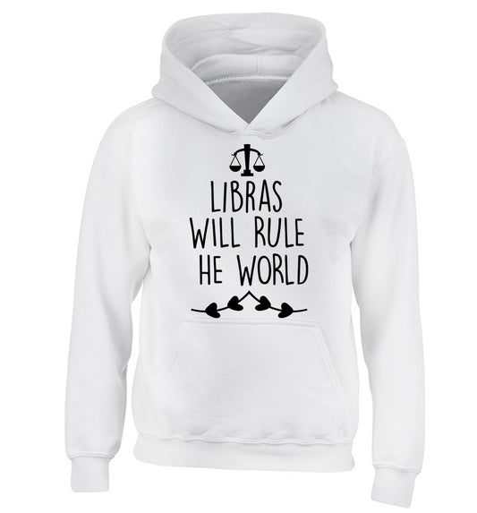Libras will rule the world children's white hoodie 12-13 Years