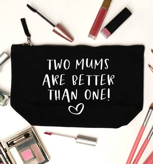 Two mums are better than one black makeup bag