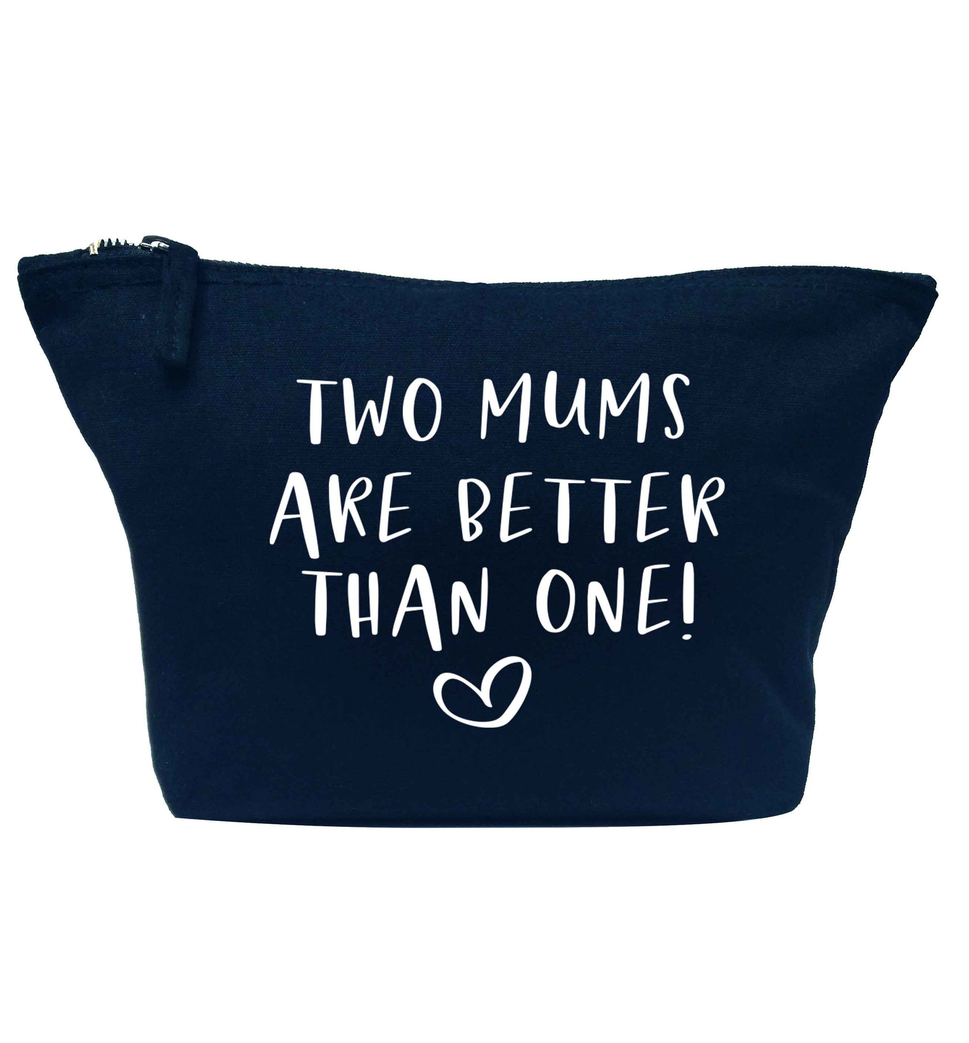 Two mums are better than one navy makeup bag