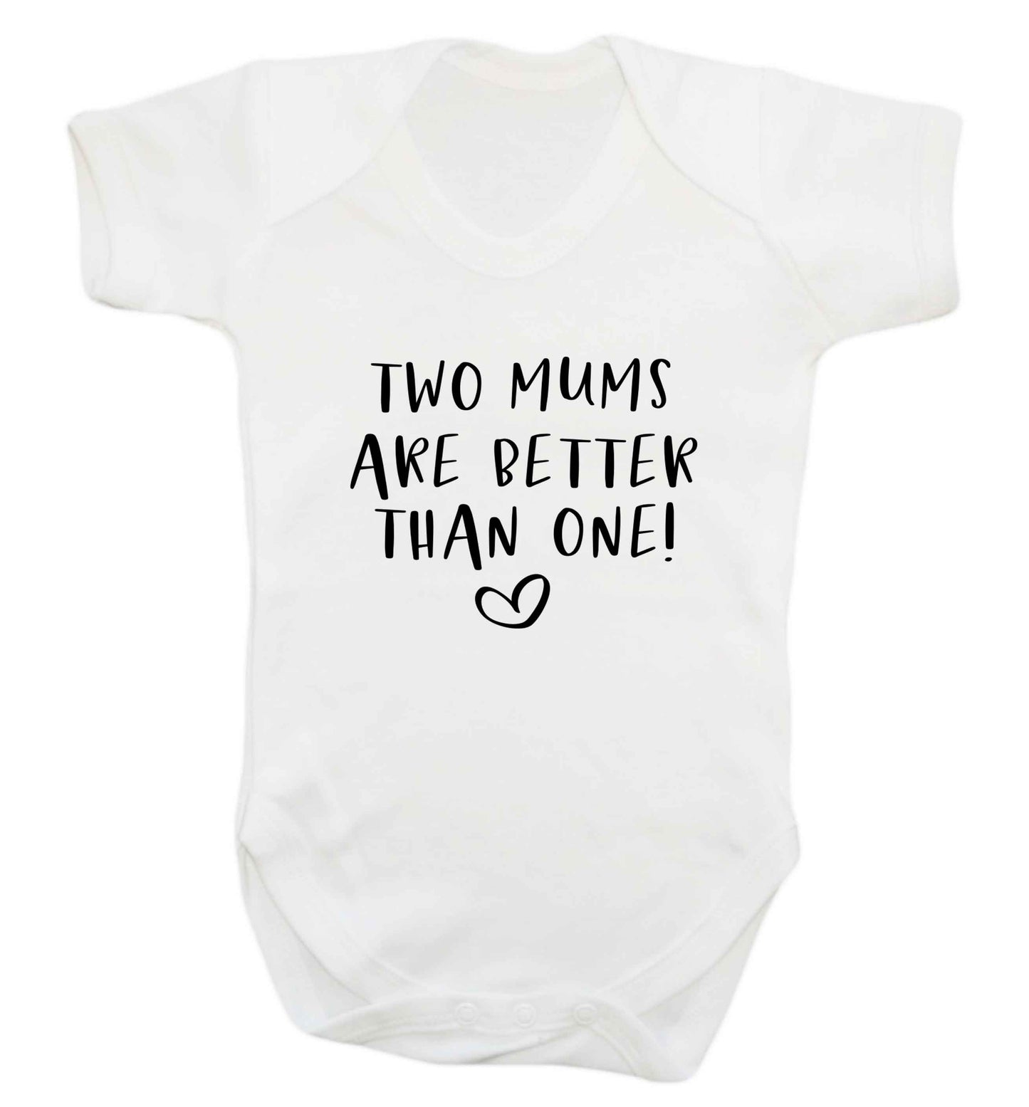 Two mums are better than one baby vest white 18-24 months