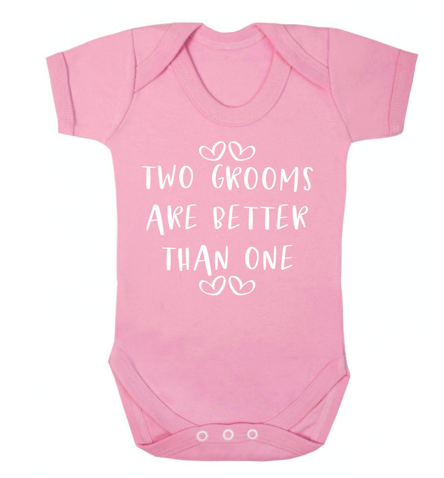 Two grooms are better than one baby vest pale pink 18-24 months