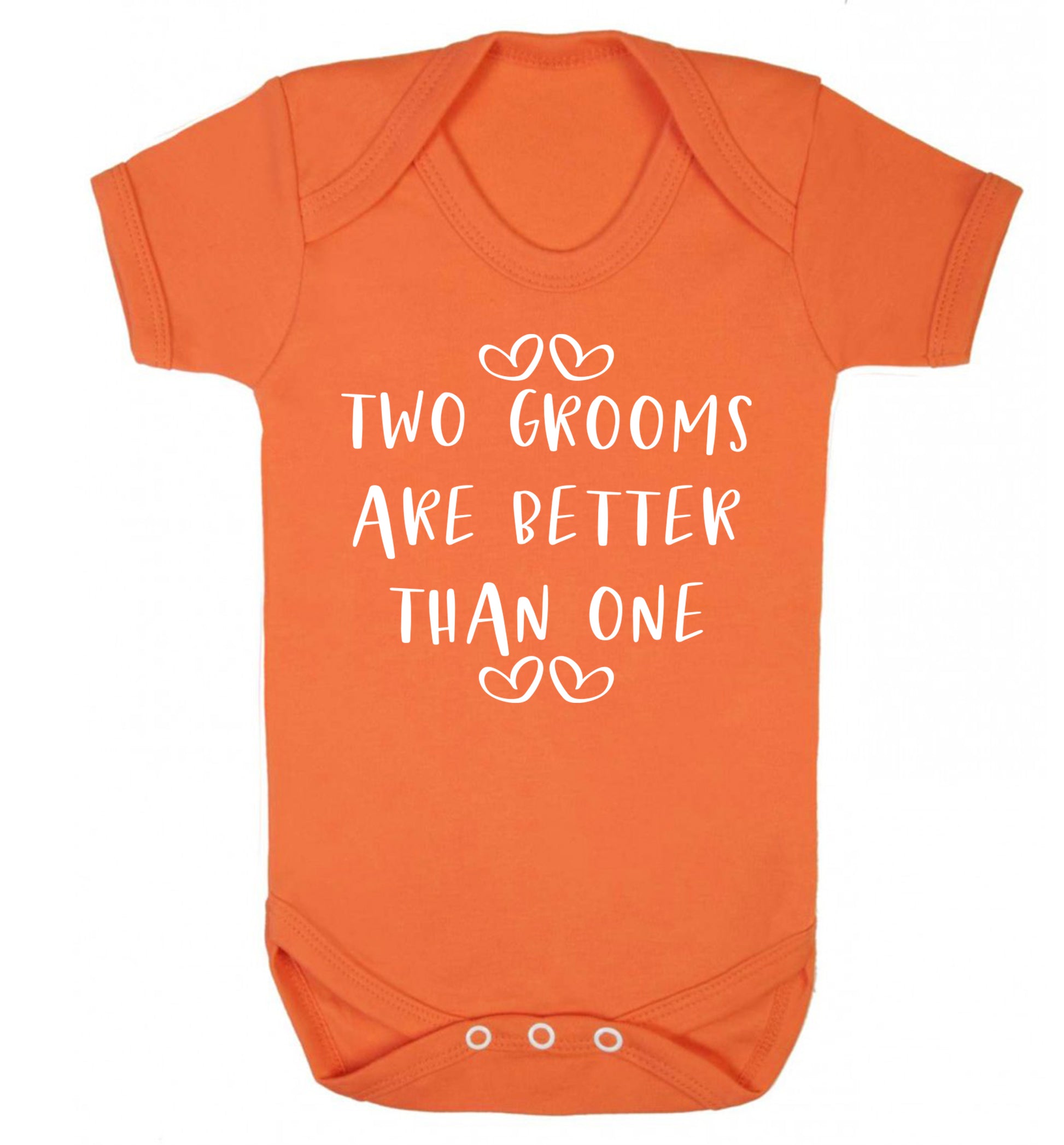Two grooms are better than one baby vest orange 18-24 months