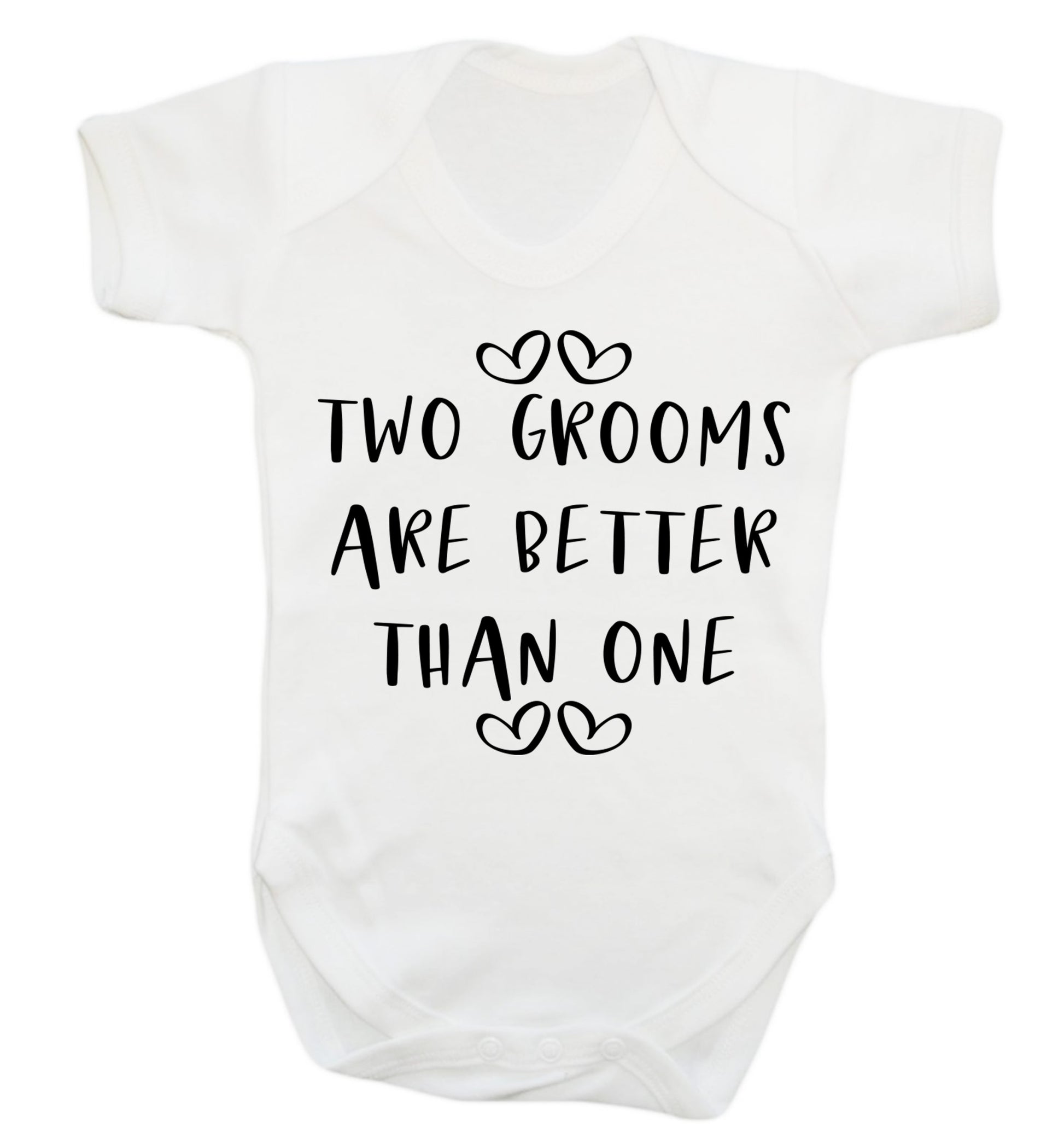 Two grooms are better than one baby vest white 18-24 months