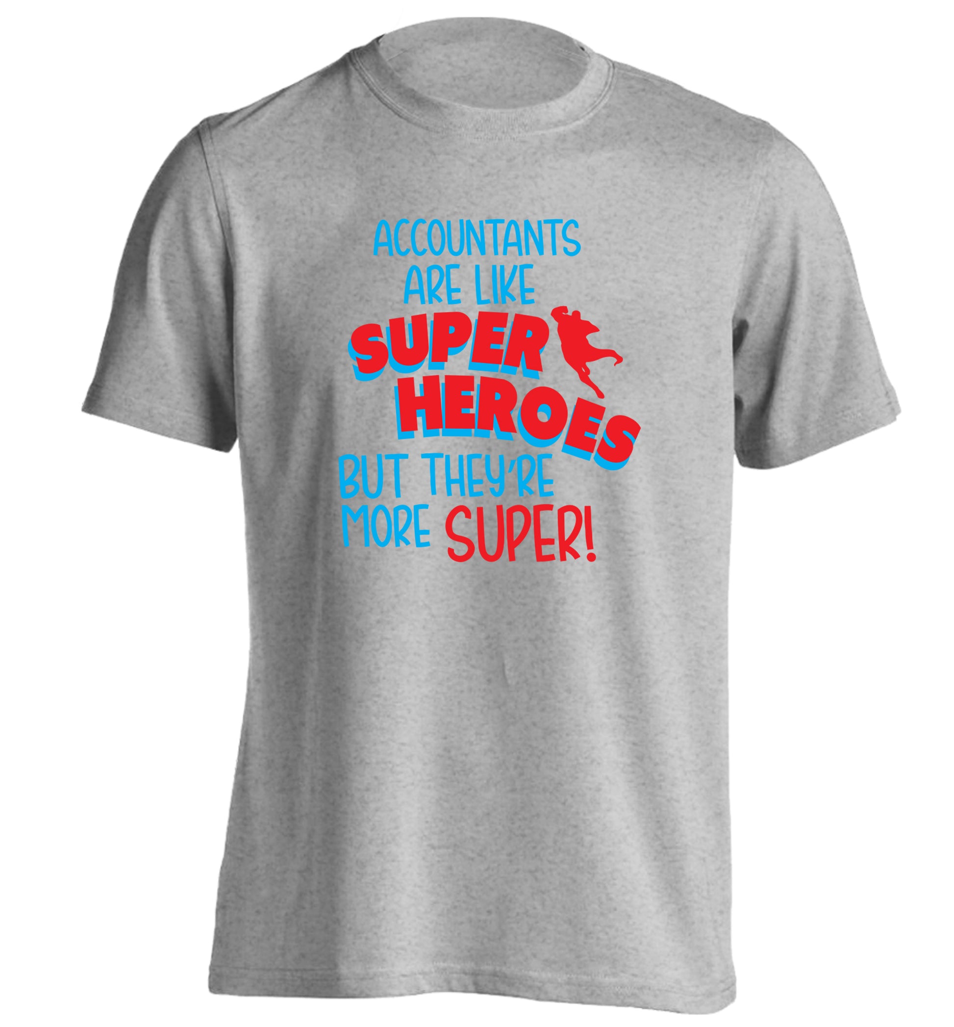 Accountants are like superheroes but they're more super adults unisex grey Tshirt 2XL