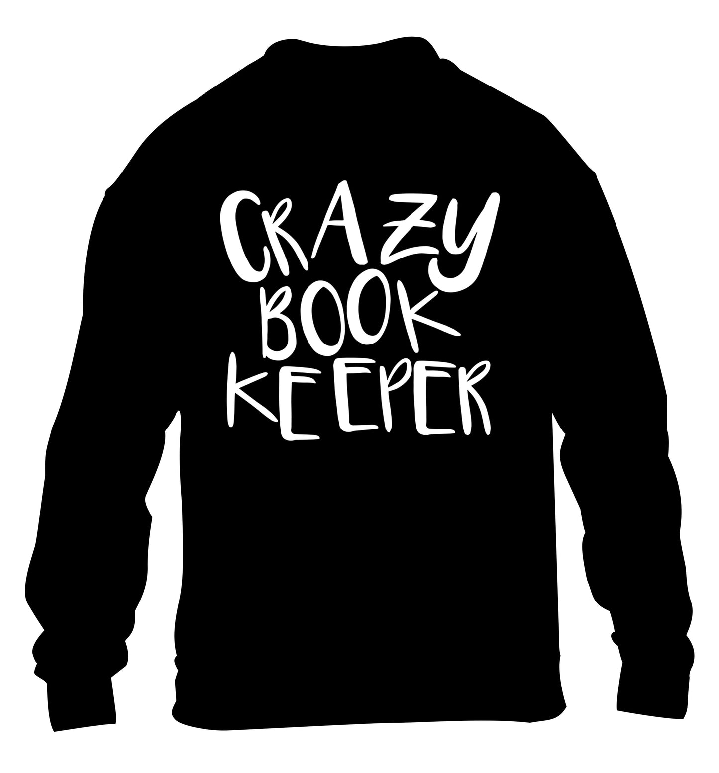 Crazy bookkeeper children's black sweater 12-13 Years