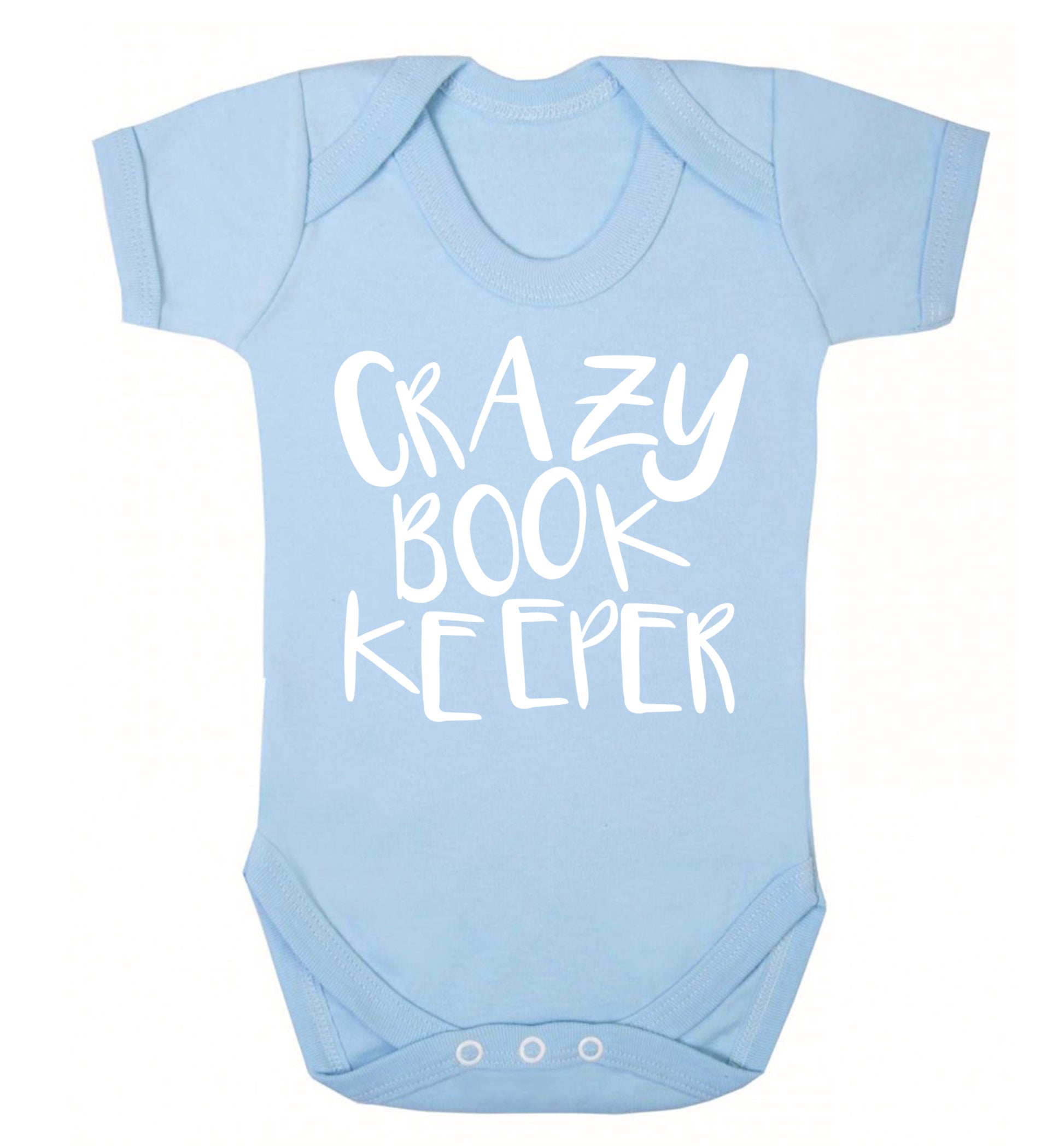 Crazy bookkeeper Baby Vest pale blue 18-24 months