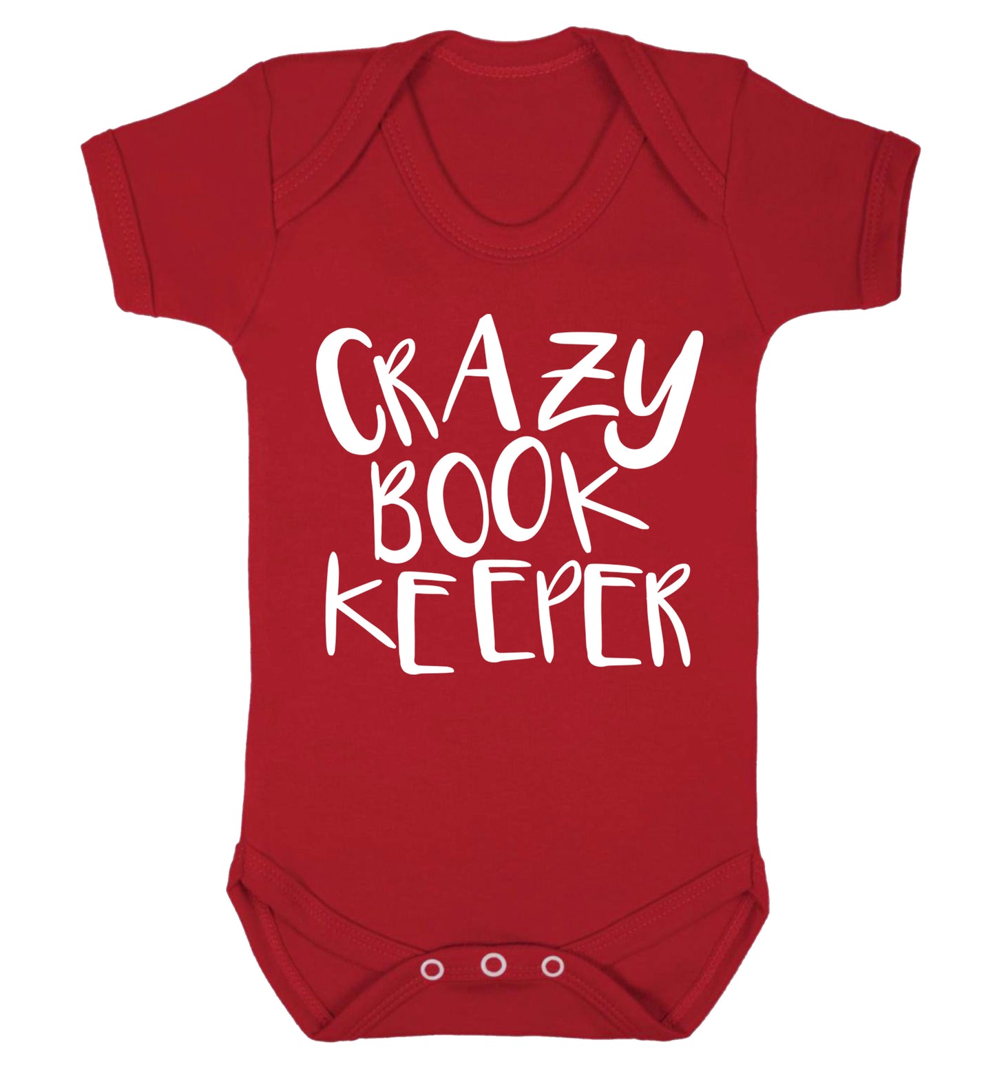 Crazy bookkeeper Baby Vest red 18-24 months