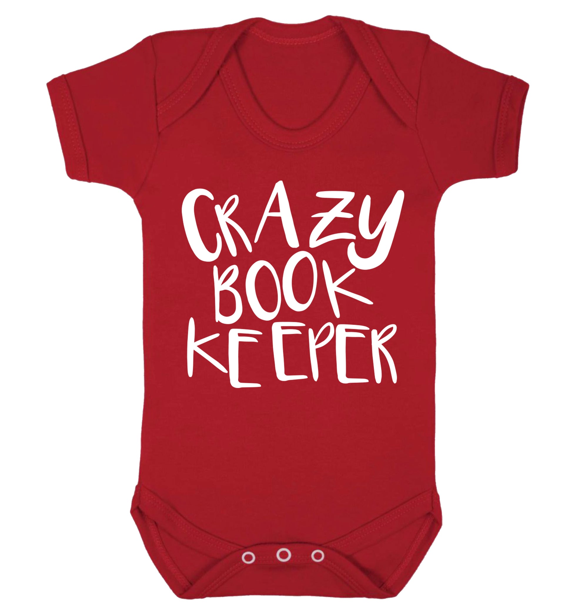 Crazy bookkeeper Baby Vest red 18-24 months