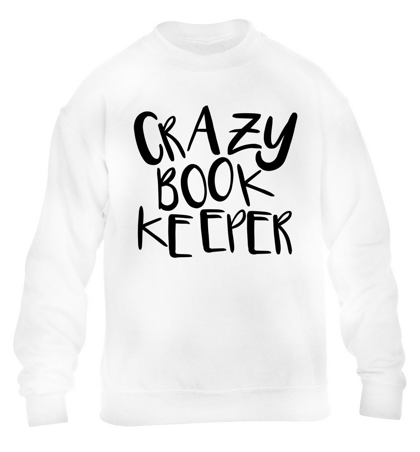 Crazy bookkeeper children's white sweater 12-13 Years