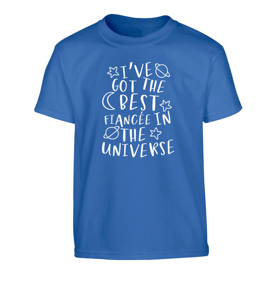 I've got the best fiancee in the universe Children's blue Tshirt 12-13 Years