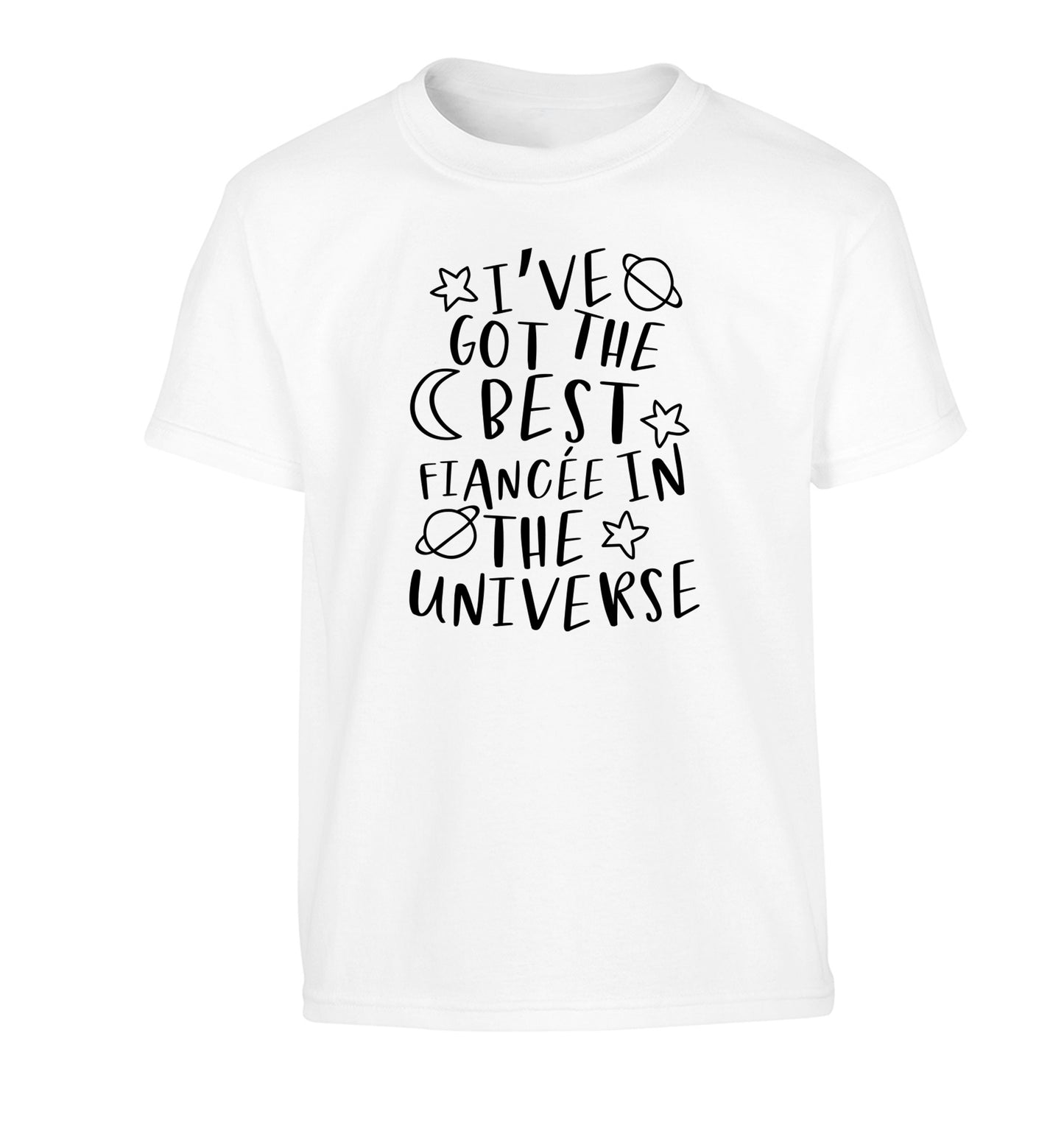 I've got the best fiancee in the universe Children's white Tshirt 12-13 Years