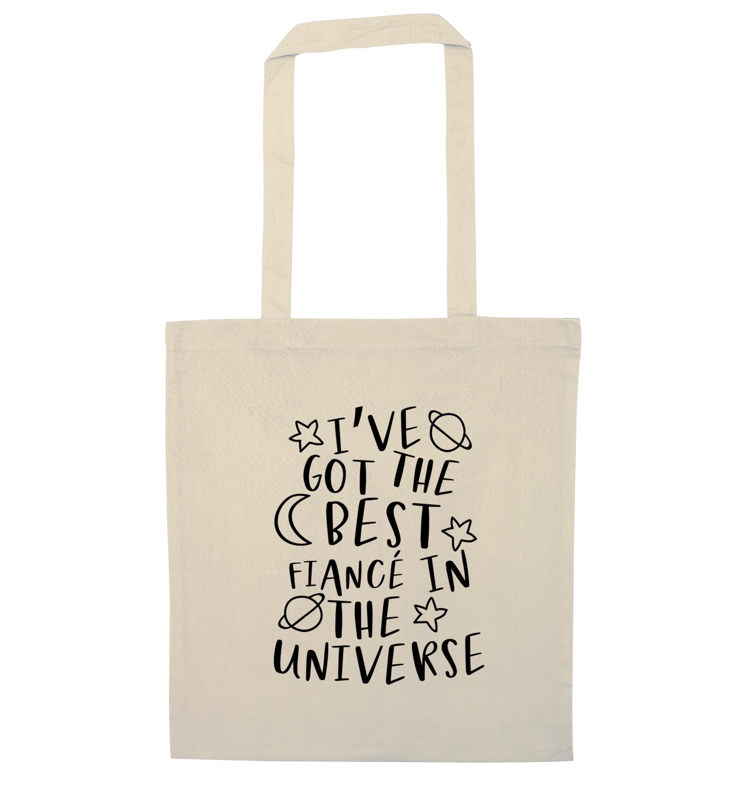 I've got the best fiance in the universe natural tote bag