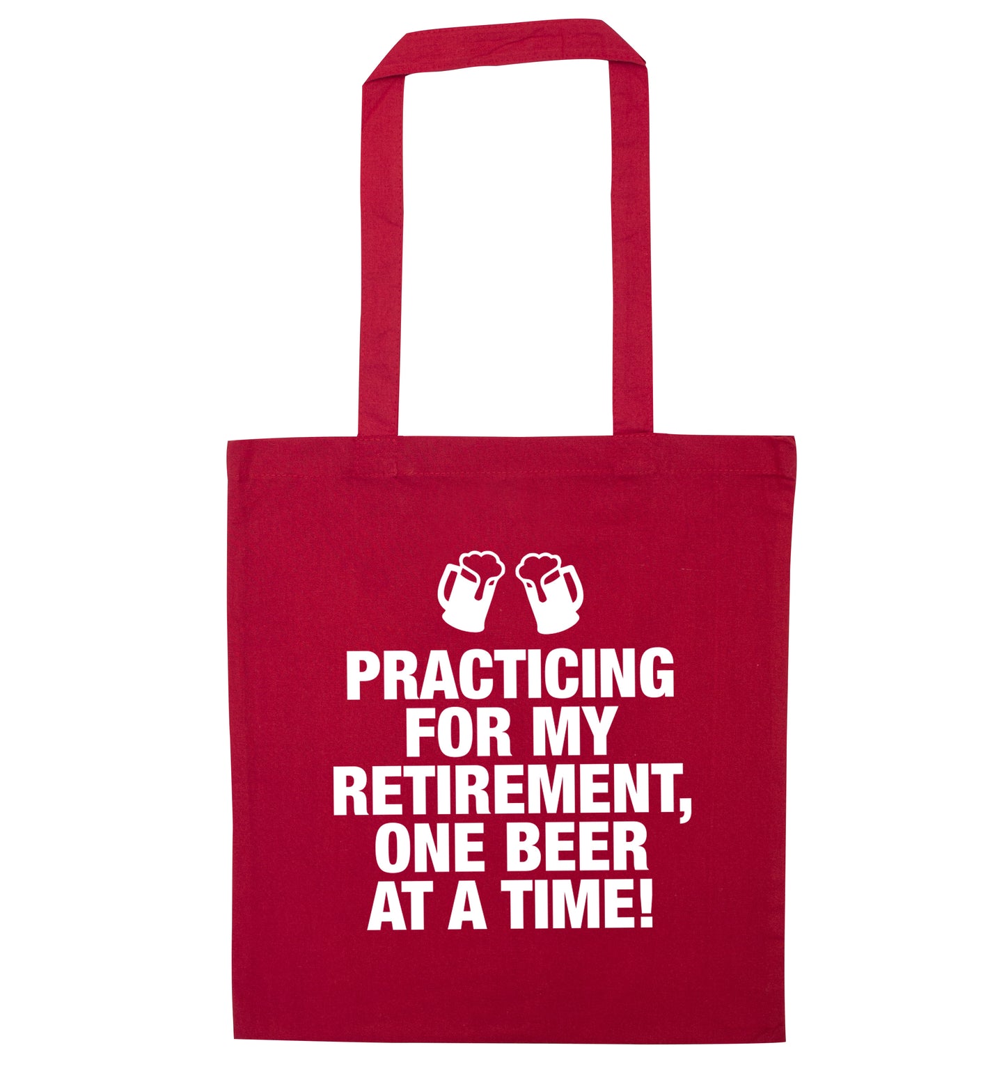 Practicing my retirement one beer at a time red tote bag