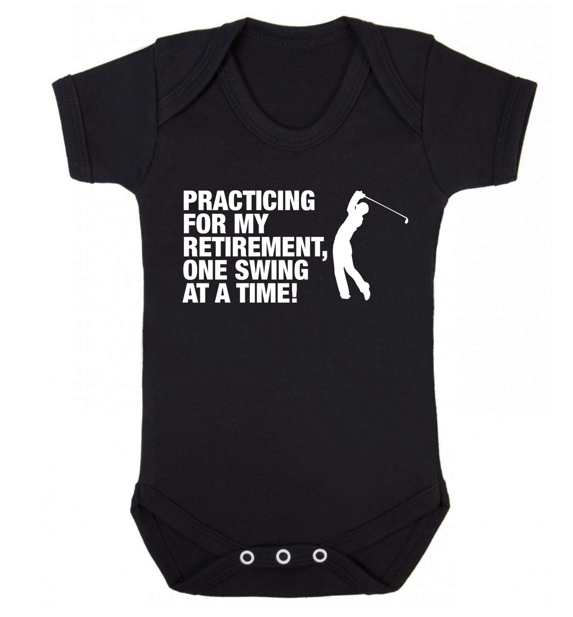 Practicing for my retirement one swing at a time Baby Vest black 18-24 months