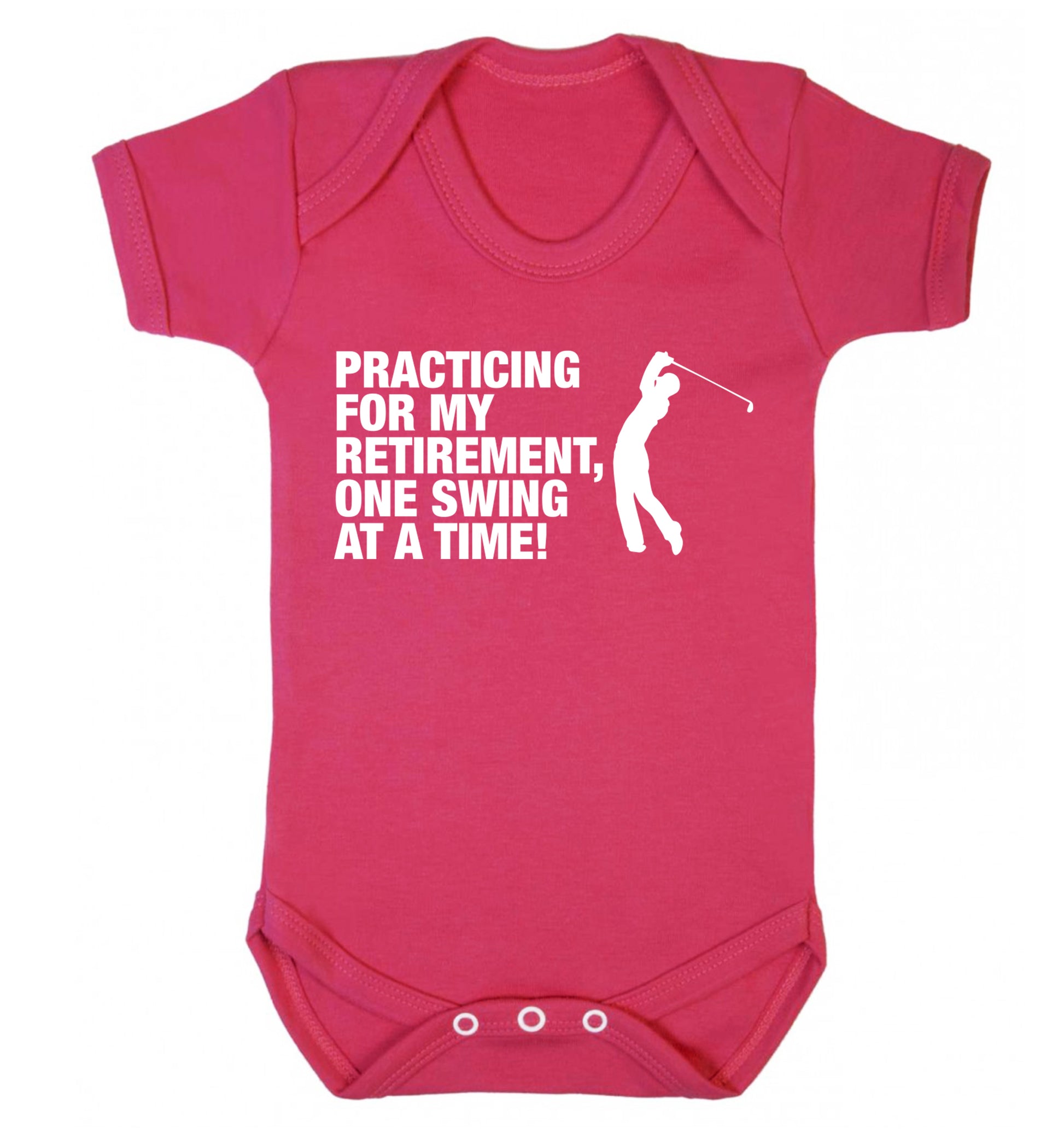 Practicing for my retirement one swing at a time Baby Vest dark pink 18-24 months