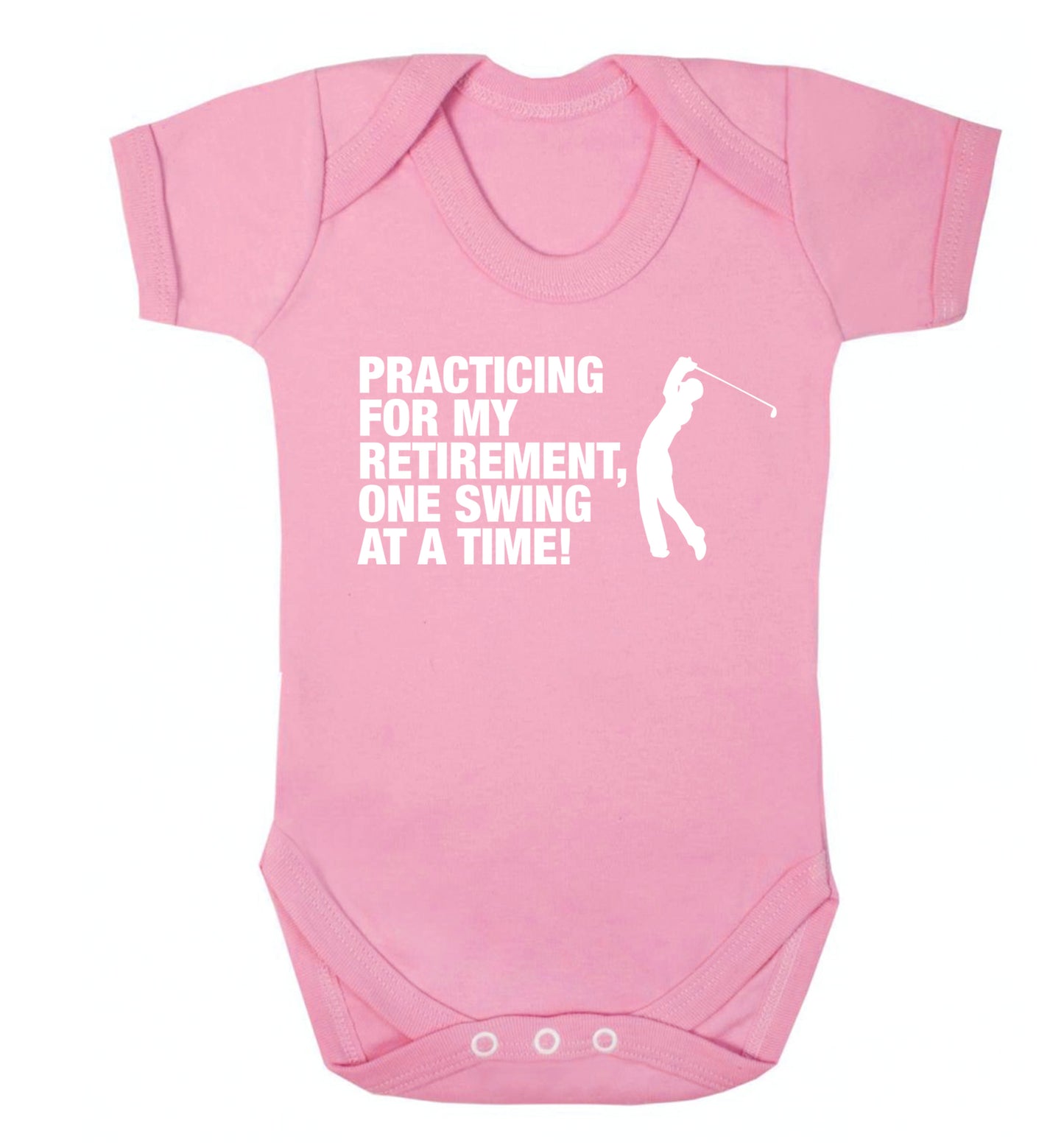 Practicing for my retirement one swing at a time Baby Vest pale pink 18-24 months
