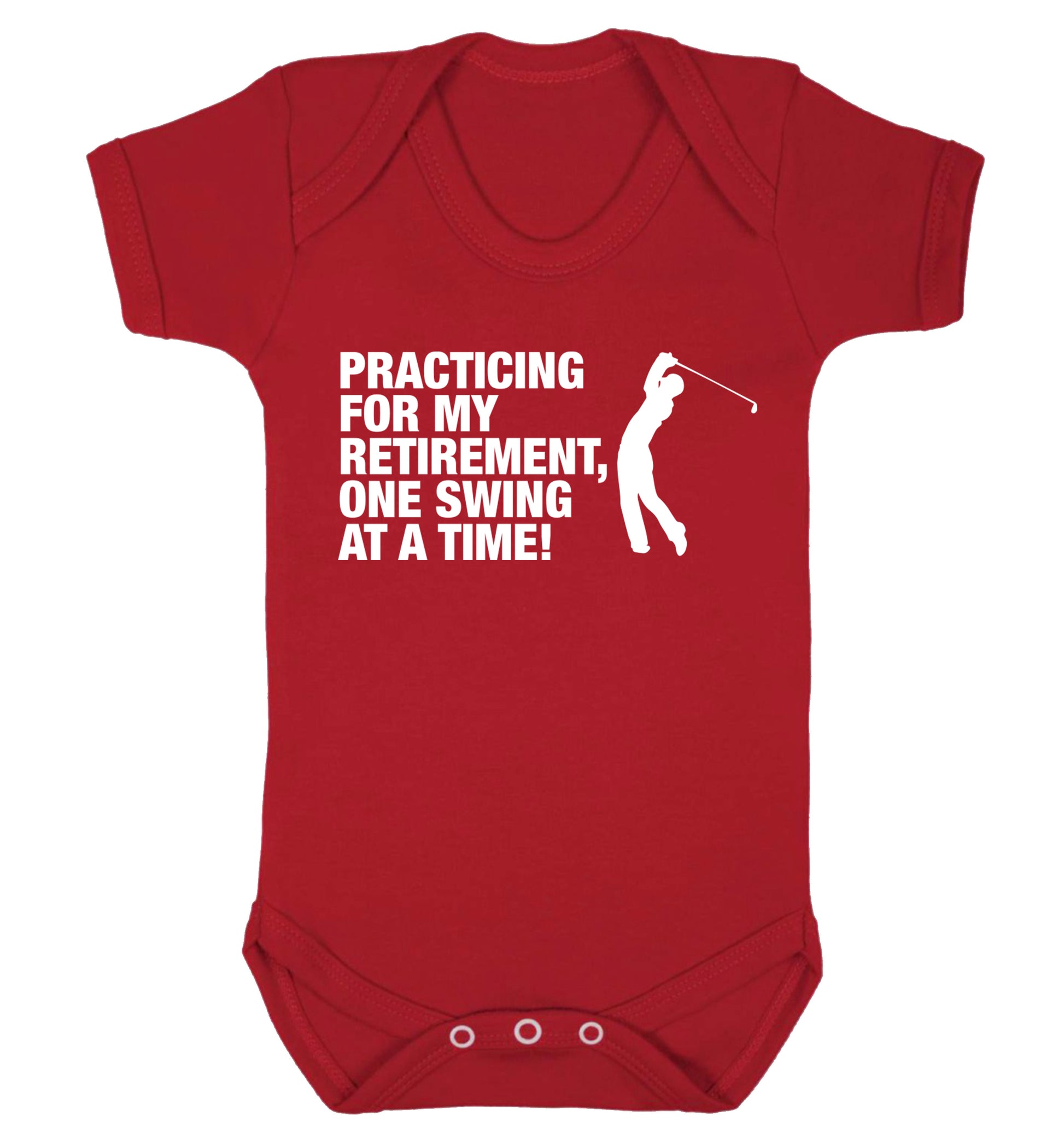Practicing for my retirement one swing at a time Baby Vest red 18-24 months
