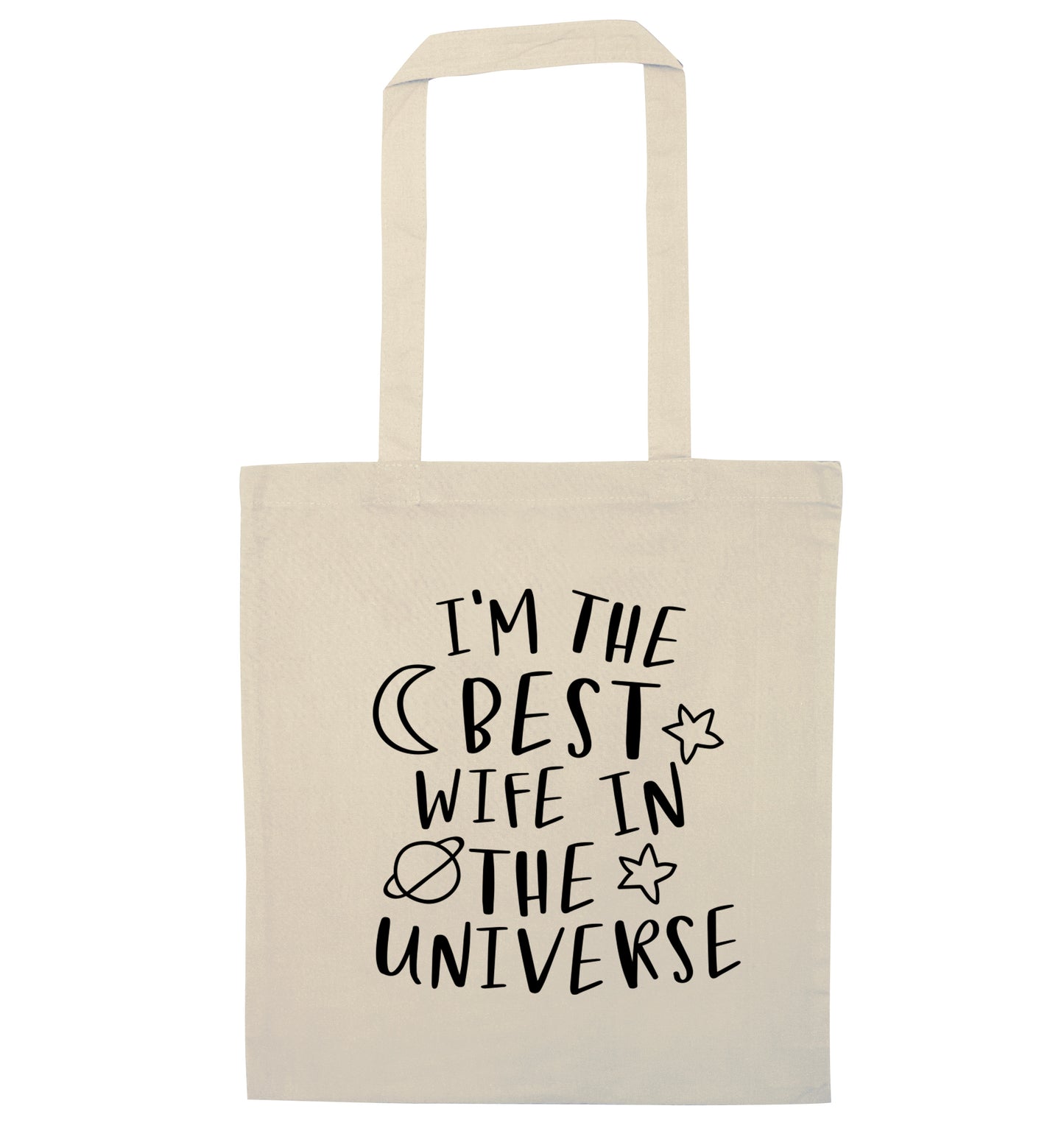 I'm the best wife in the universe natural tote bag