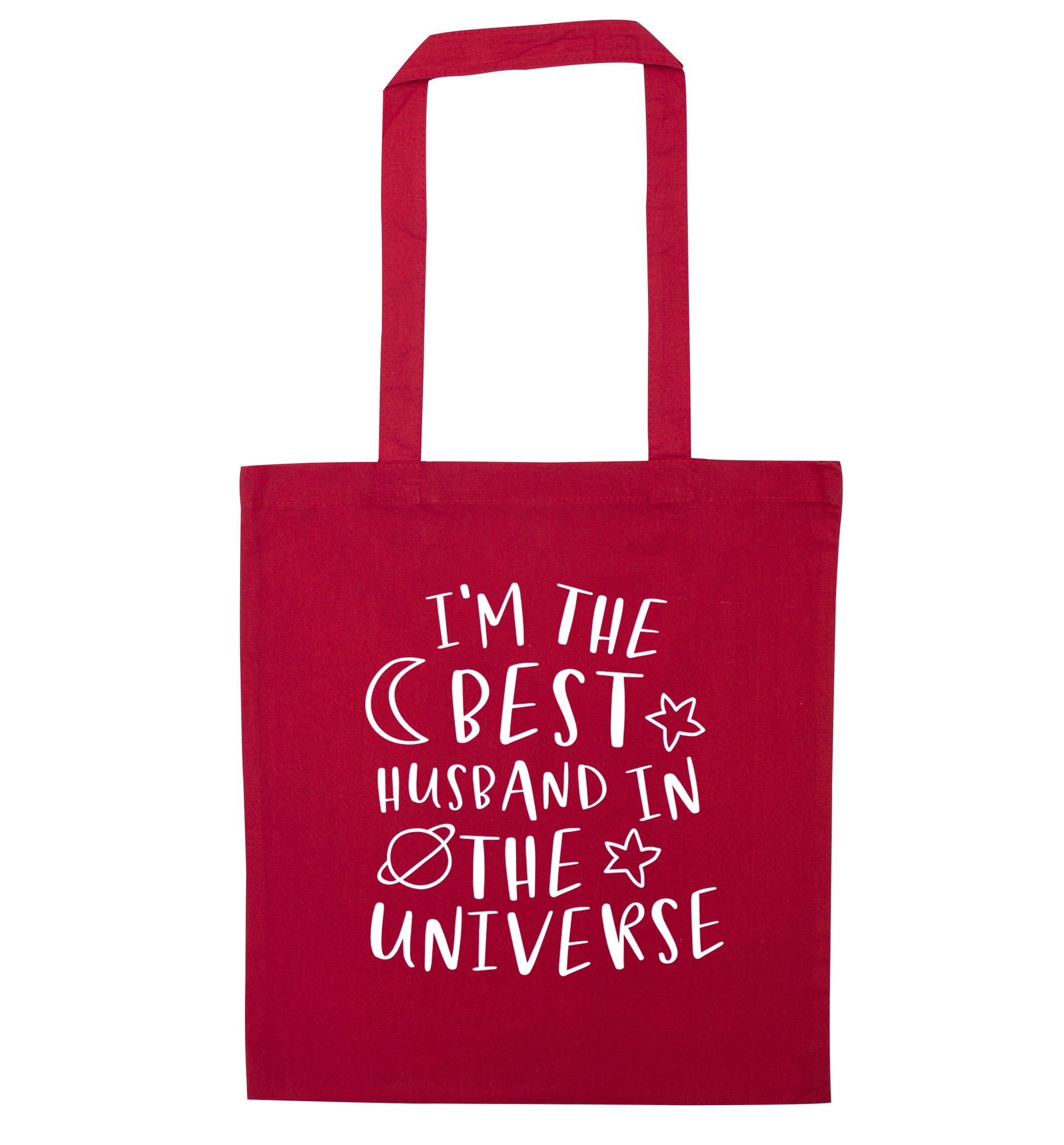 I'm the best husband in the universe red tote bag