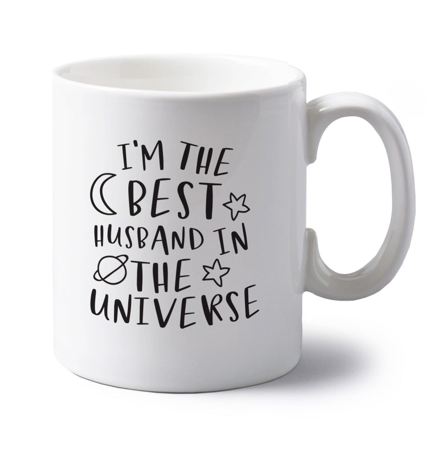 I'm the best husband in the universe left handed white ceramic mug 