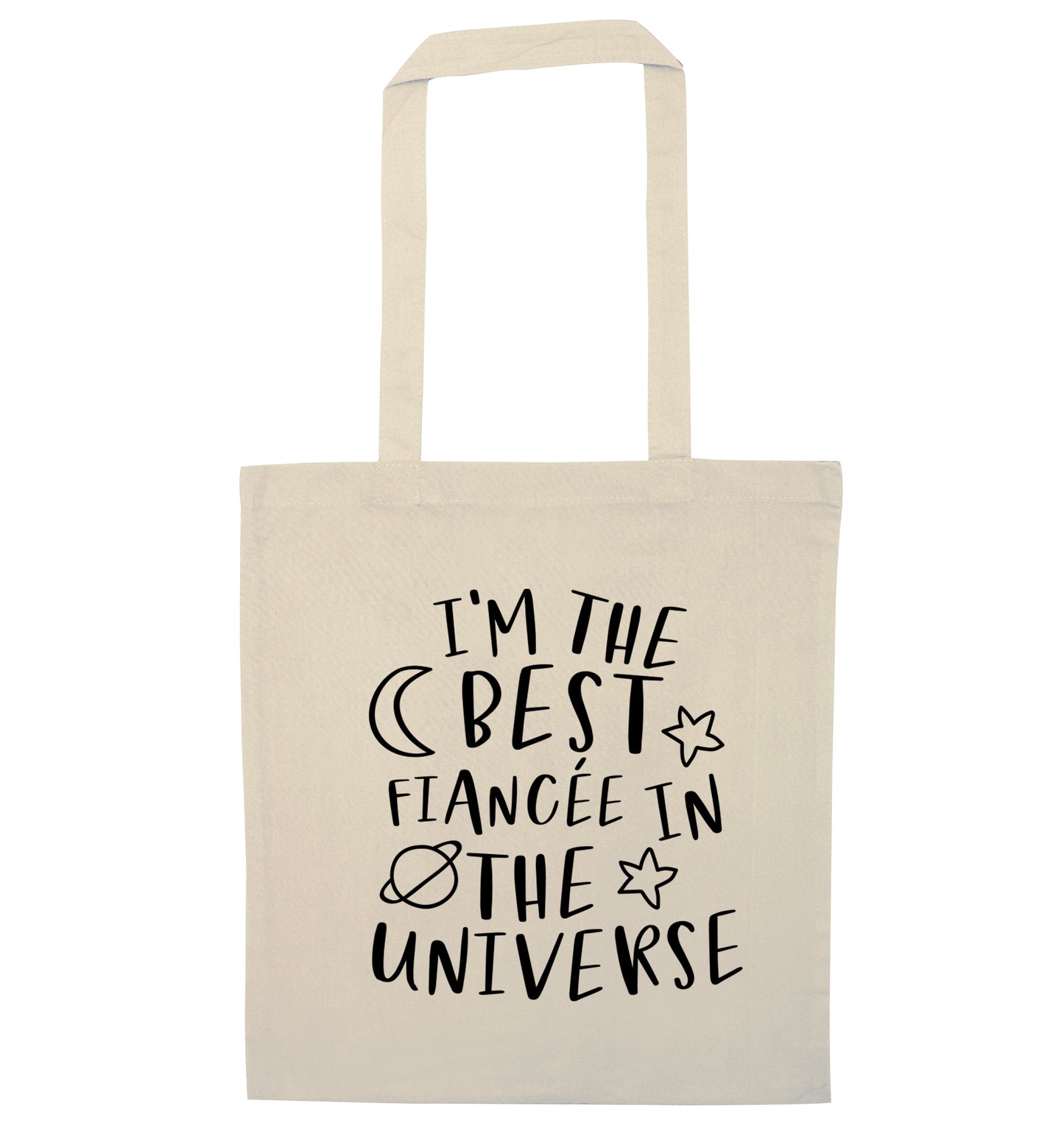 I'm the best fiancee in the universe natural tote bag