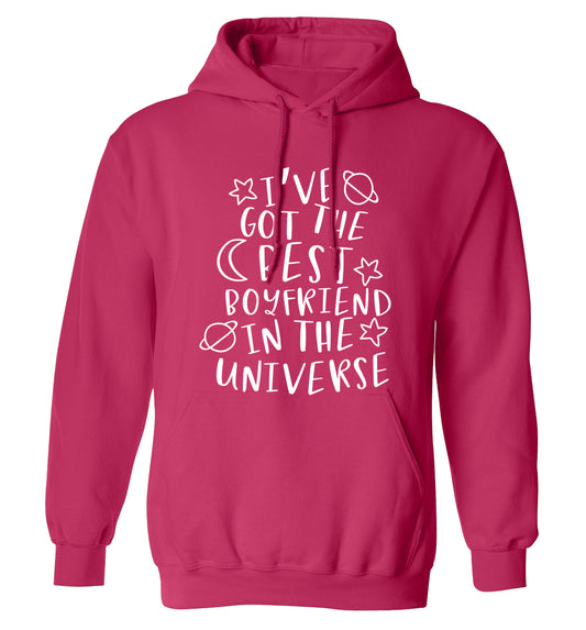 I've got the best boyfriend in the universe adults unisex pink hoodie 2XL