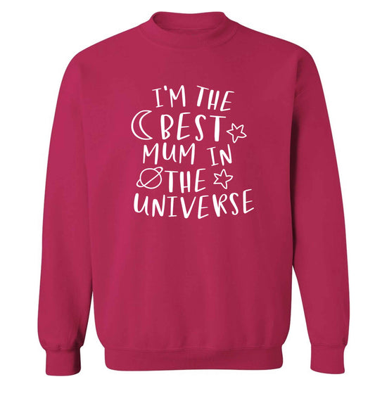 I'm the best mum in the universe adult's unisex pink sweater 2XL