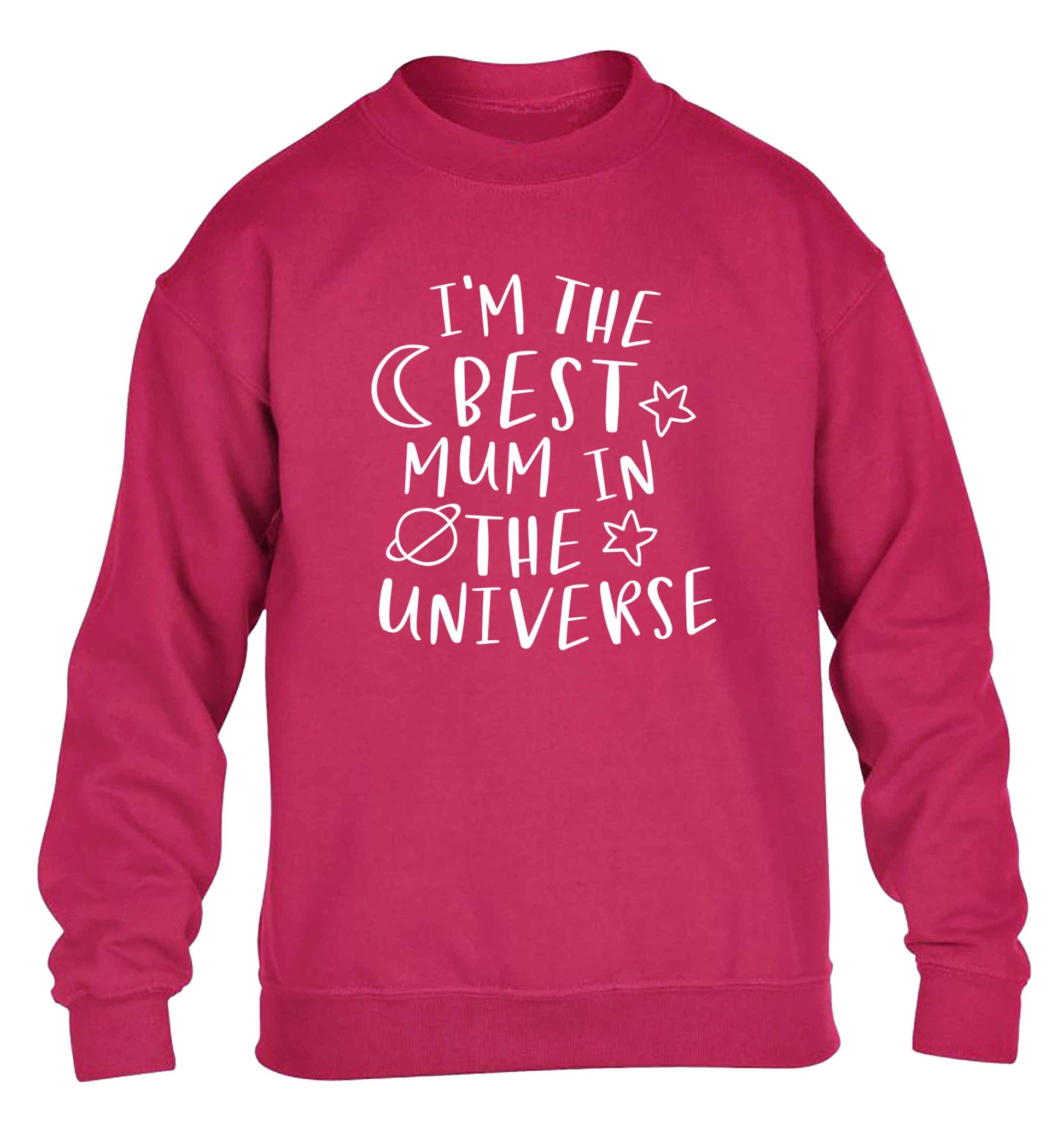 I'm the best mum in the universe children's pink sweater 12-13 Years