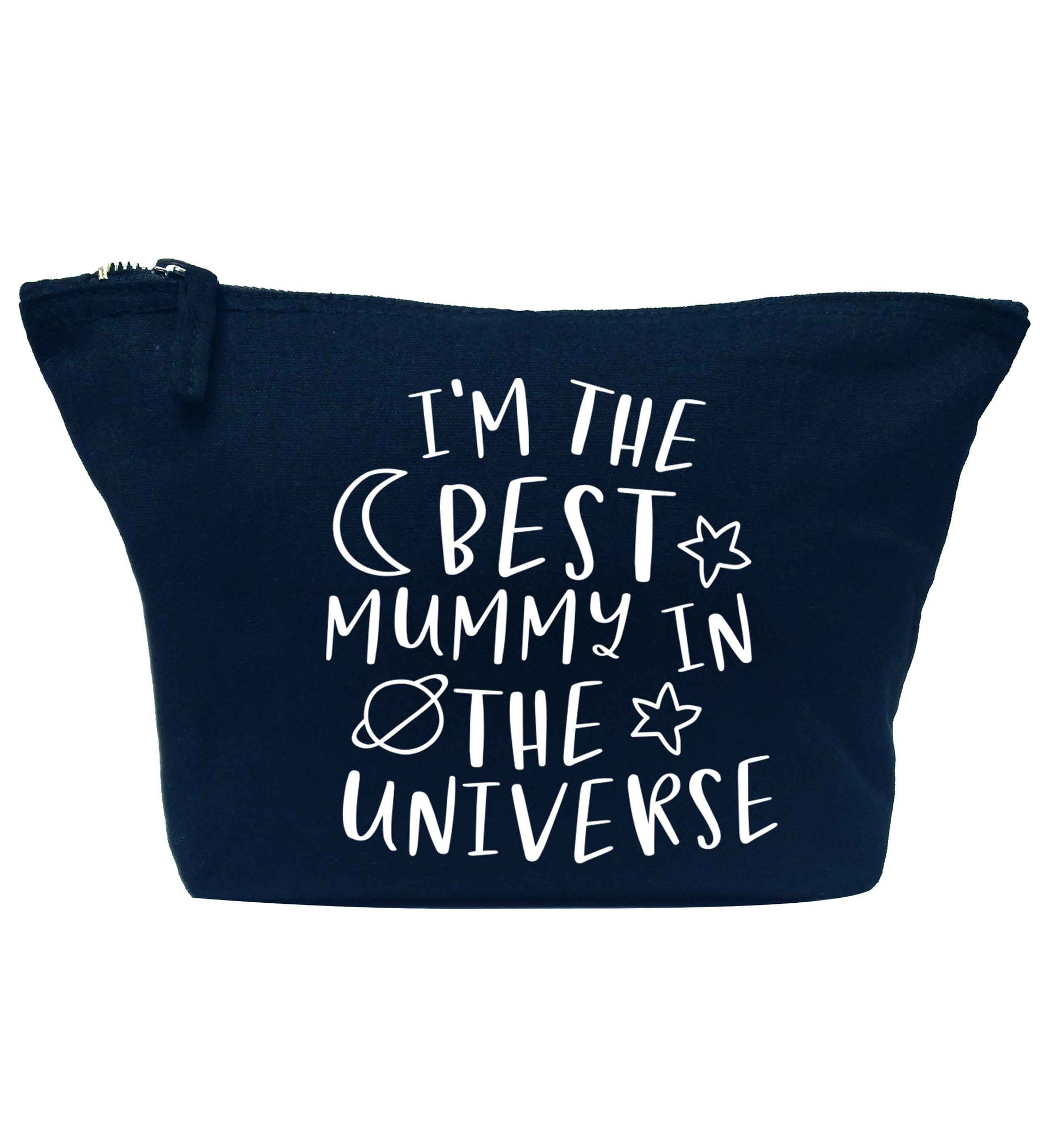 I'm the best mummy in the universe navy makeup bag