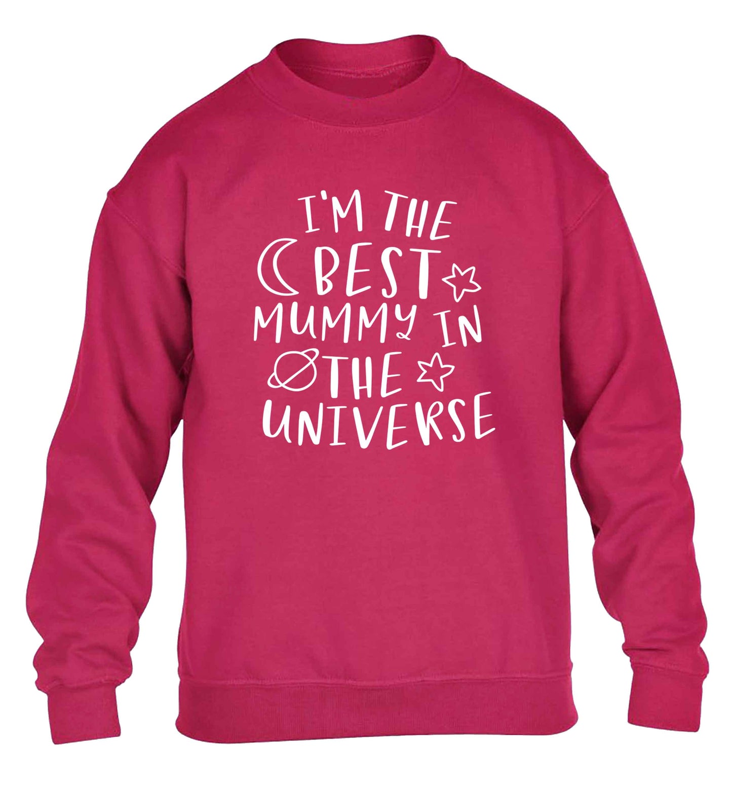 I'm the best mummy in the universe children's pink sweater 12-13 Years