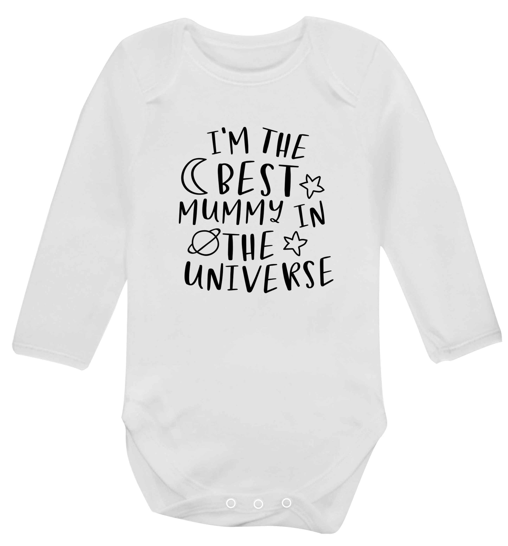 I'm the best mummy in the universe baby vest long sleeved white 6-12 months