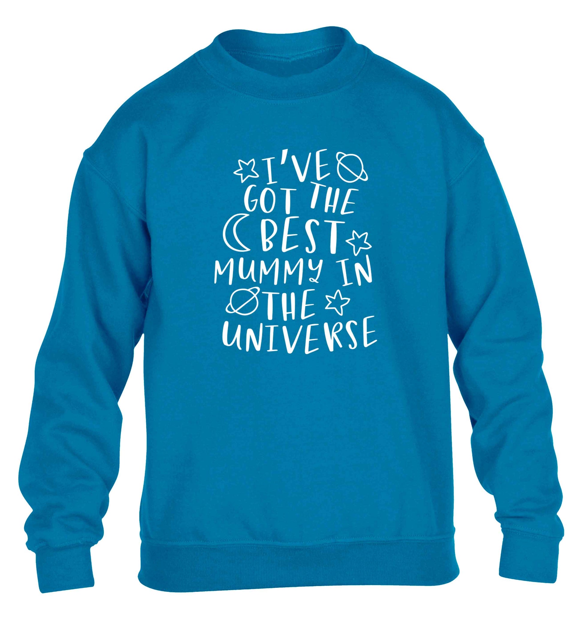 I've got the best mummy in the universe children's blue sweater 12-13 Years