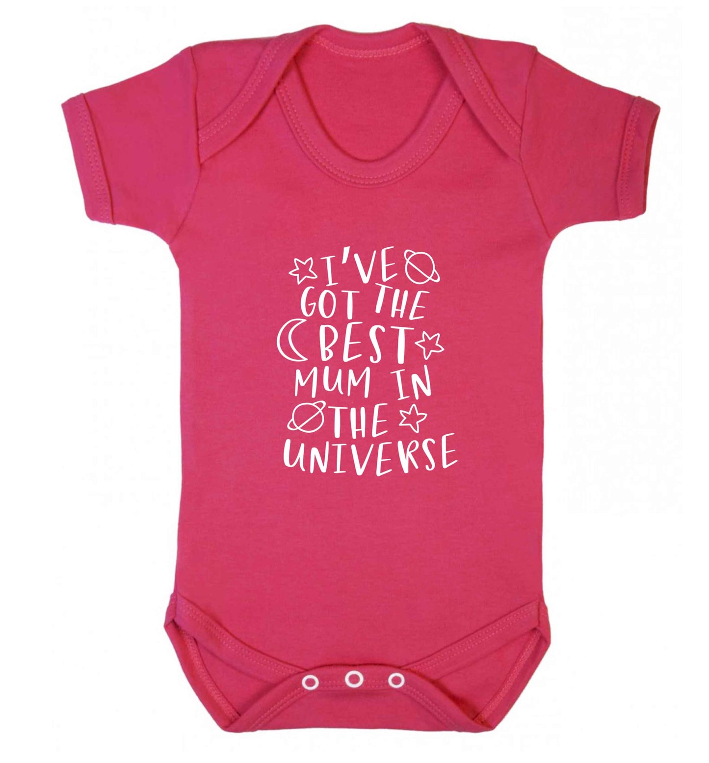 I've got the best mum in the universe baby vest dark pink 18-24 months