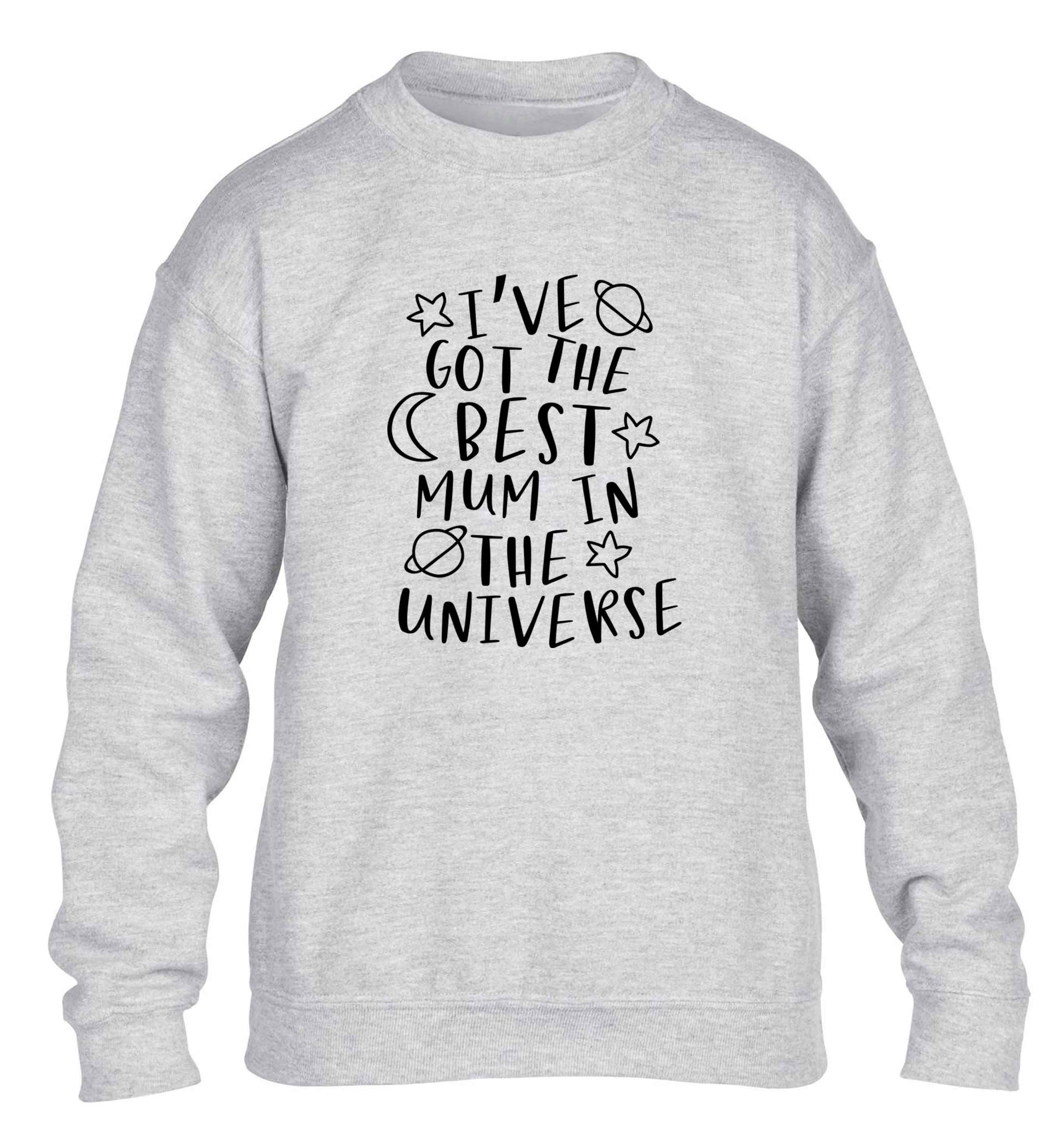I've got the best mum in the universe children's grey sweater 12-13 Years