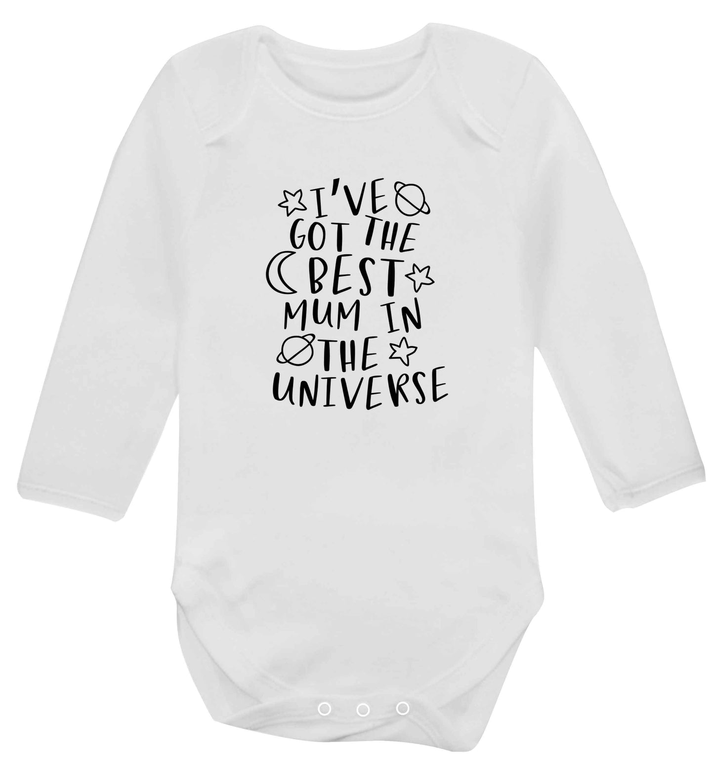 I've got the best mum in the universe baby vest long sleeved white 6-12 months