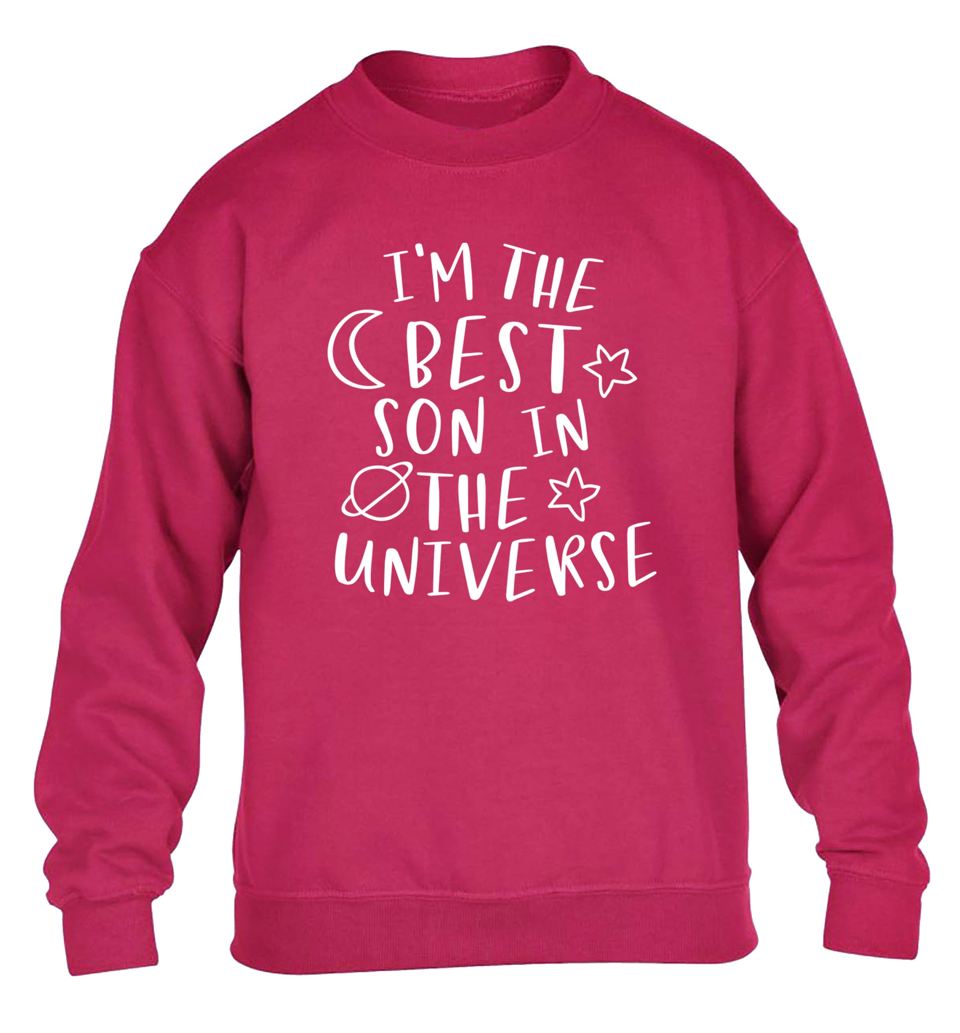 I'm the best son in the universe children's pink sweater 12-13 Years