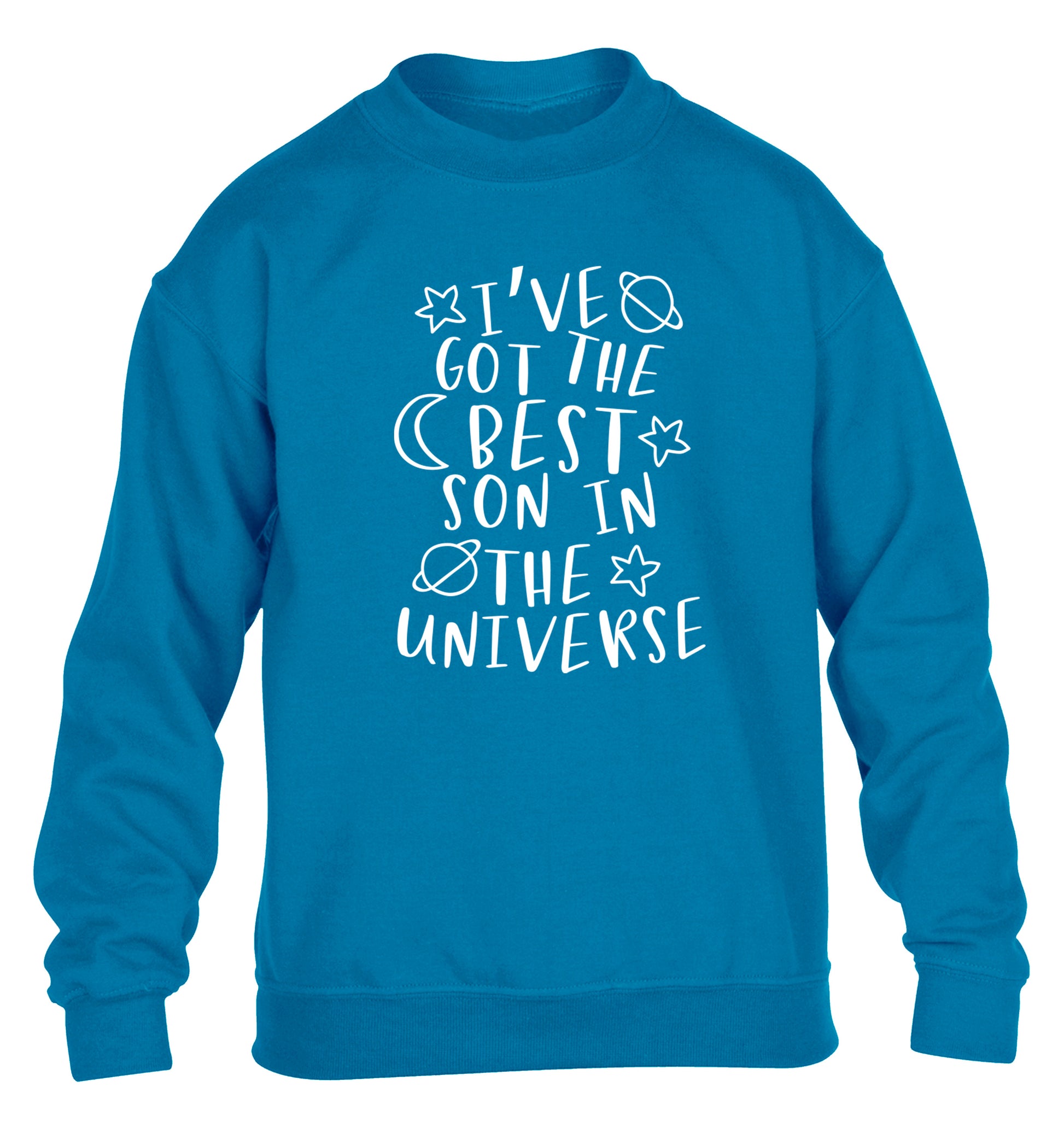 I've got the best son in the universe children's blue sweater 12-13 Years