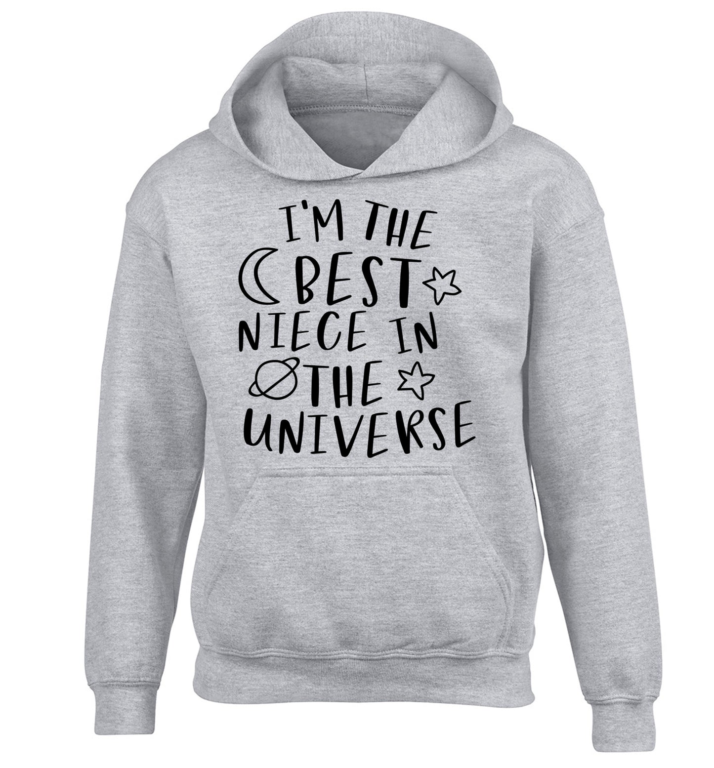 I'm the best niece in the universe children's grey hoodie 12-13 Years