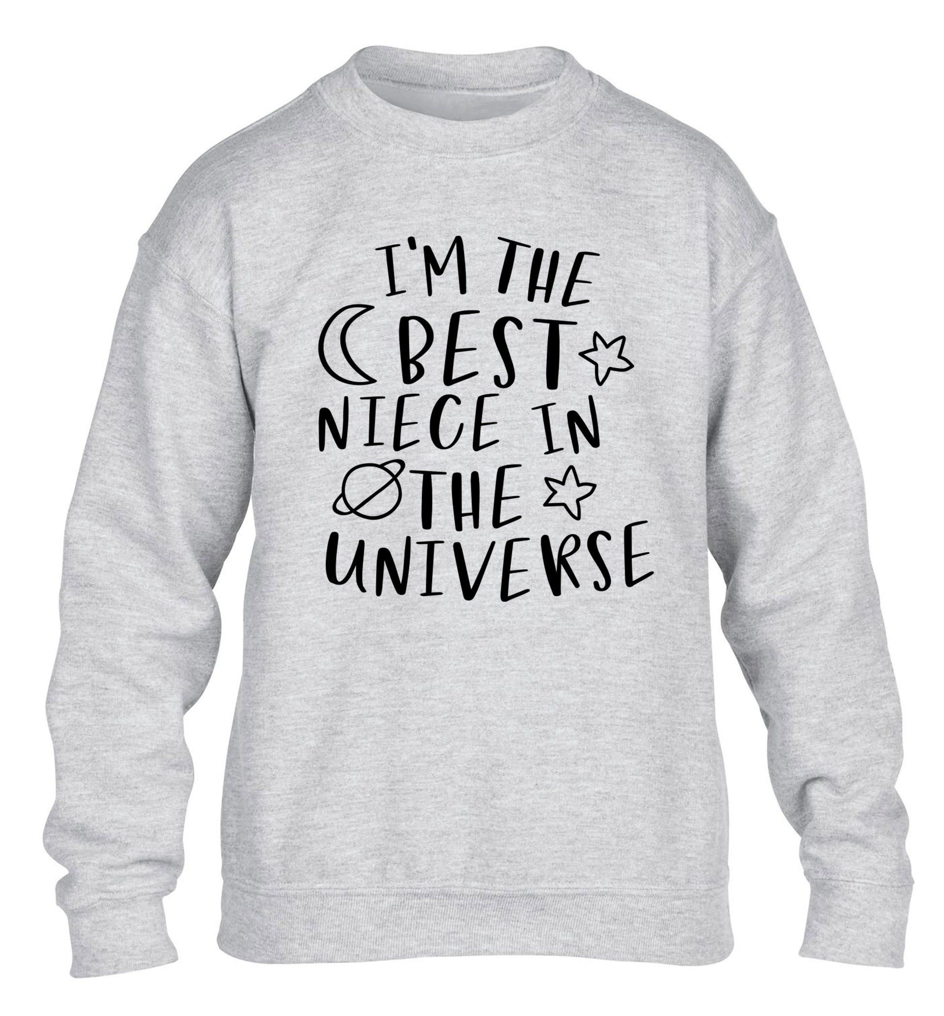 I'm the best niece in the universe children's grey sweater 12-13 Years