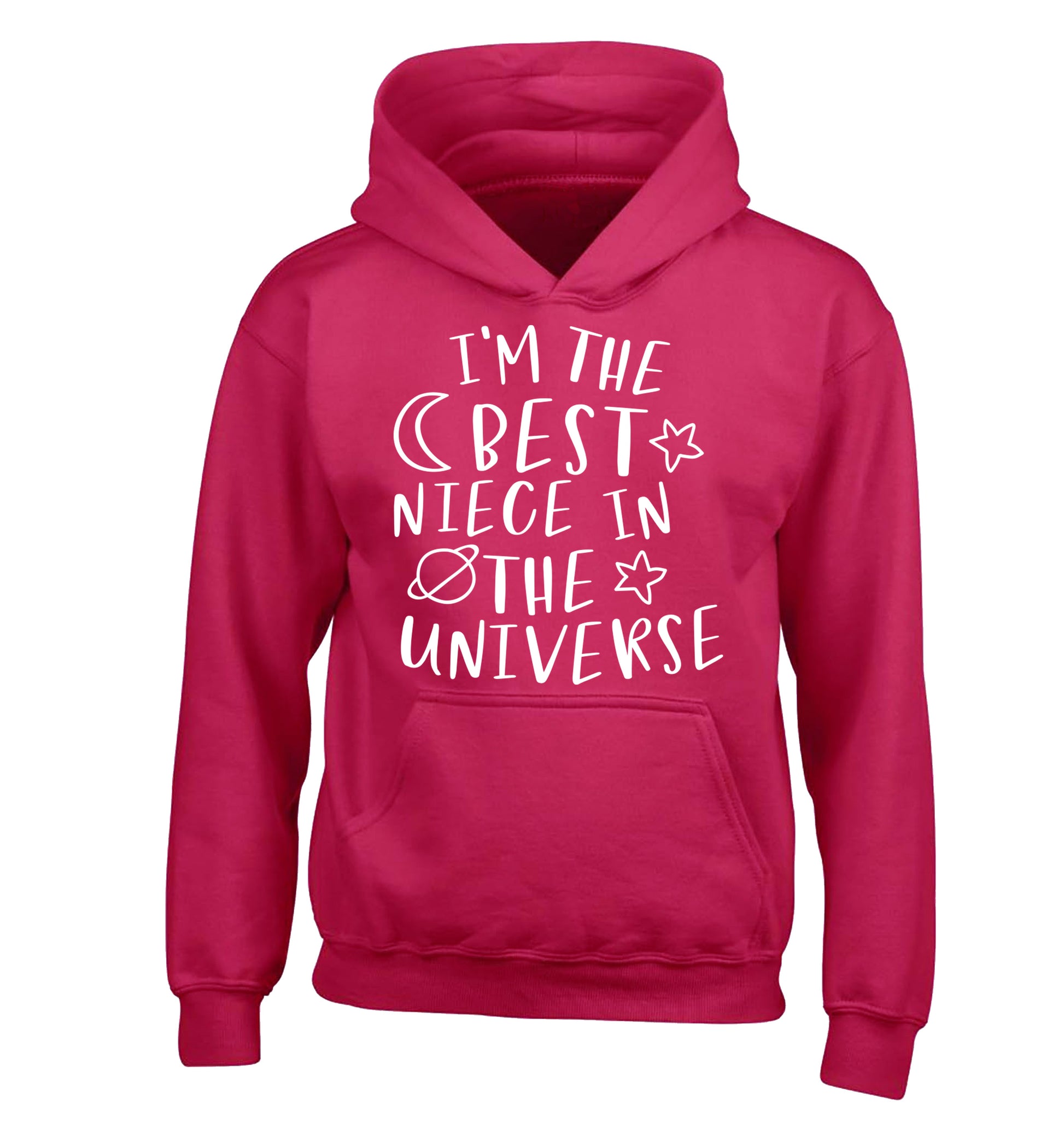 I'm the best niece in the universe children's pink hoodie 12-13 Years
