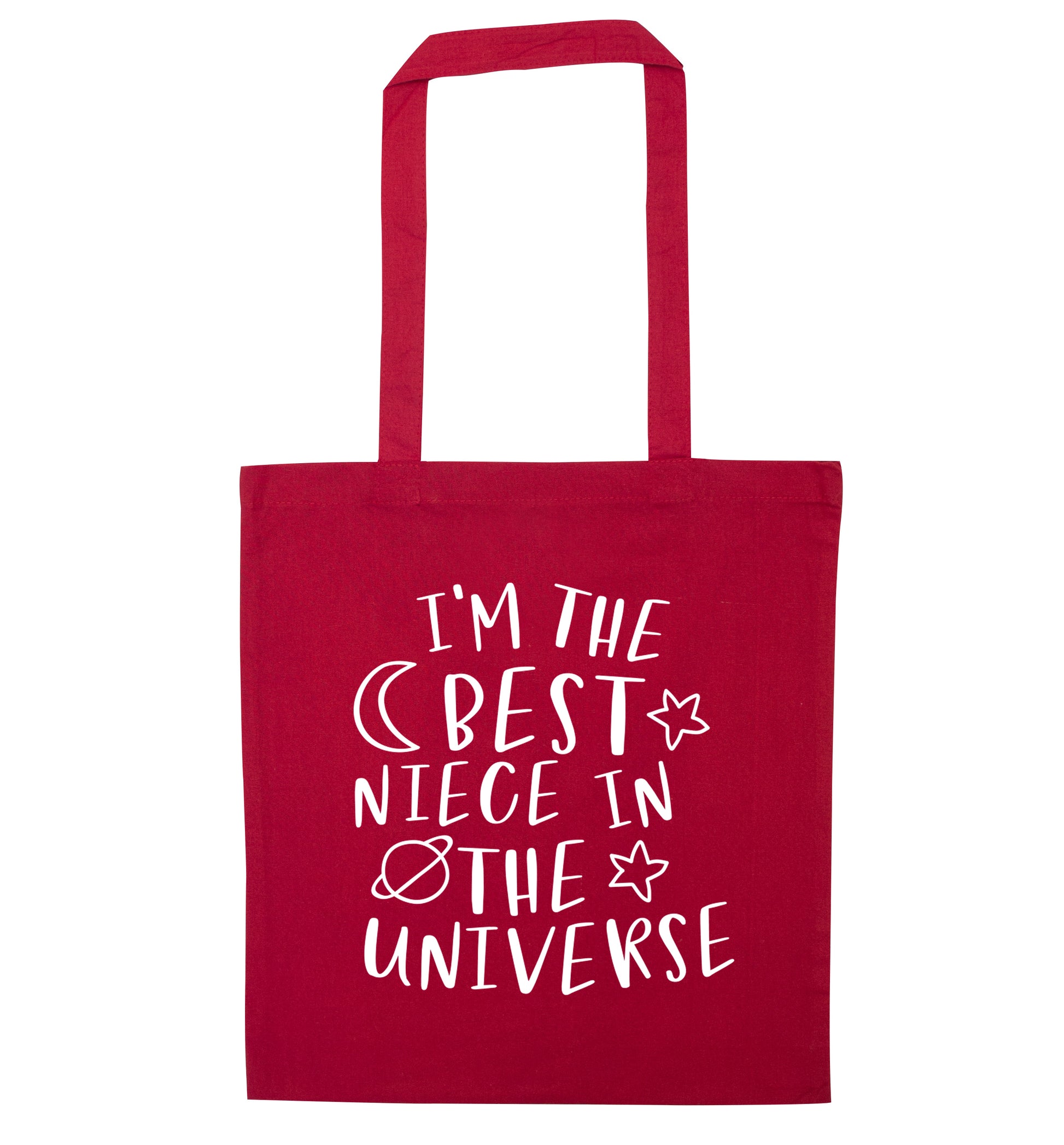 I'm the best niece in the universe red tote bag