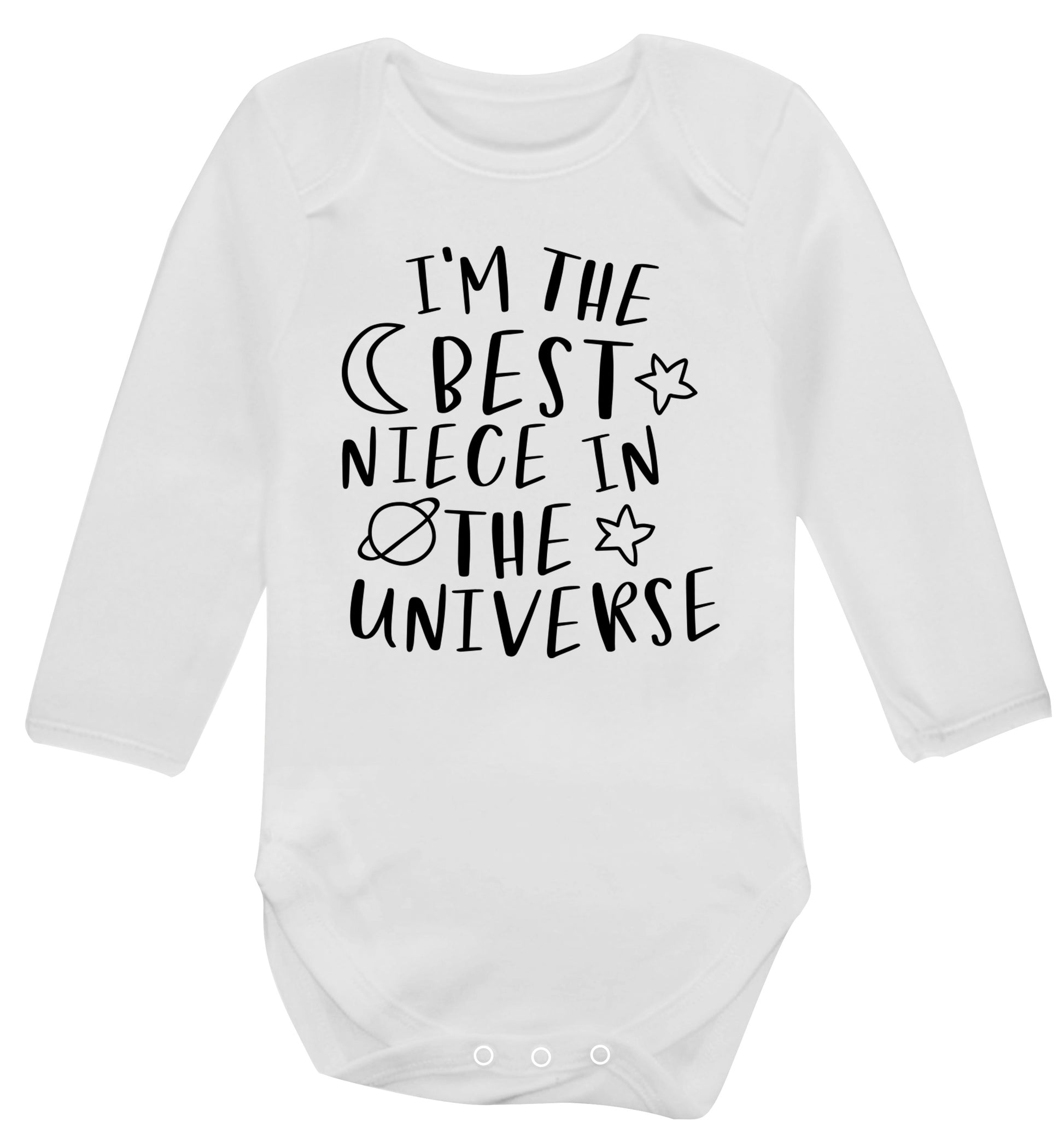 I'm the best niece in the universe Baby Vest long sleeved white 6-12 months