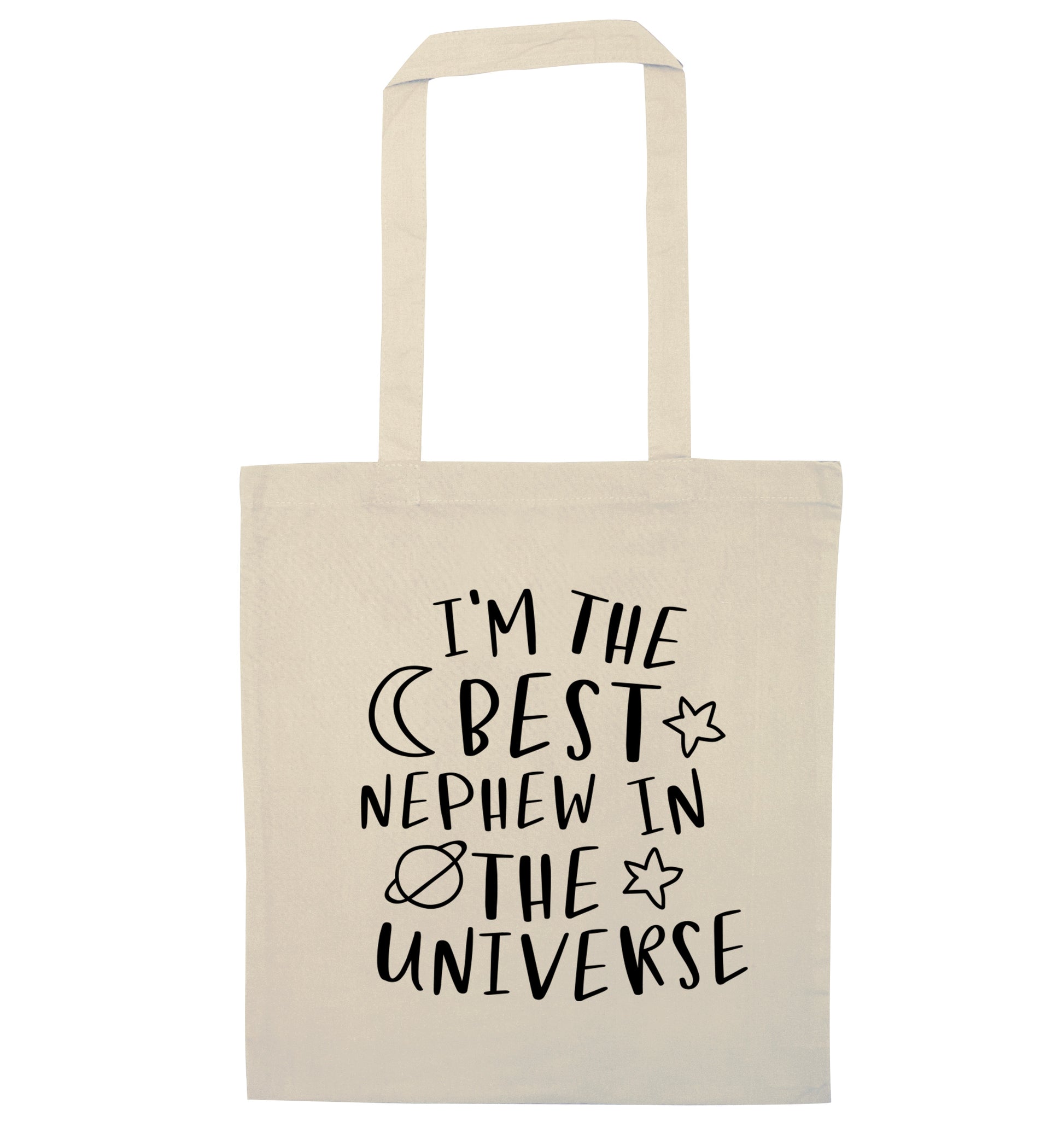 I'm the best nephew in the universe natural tote bag